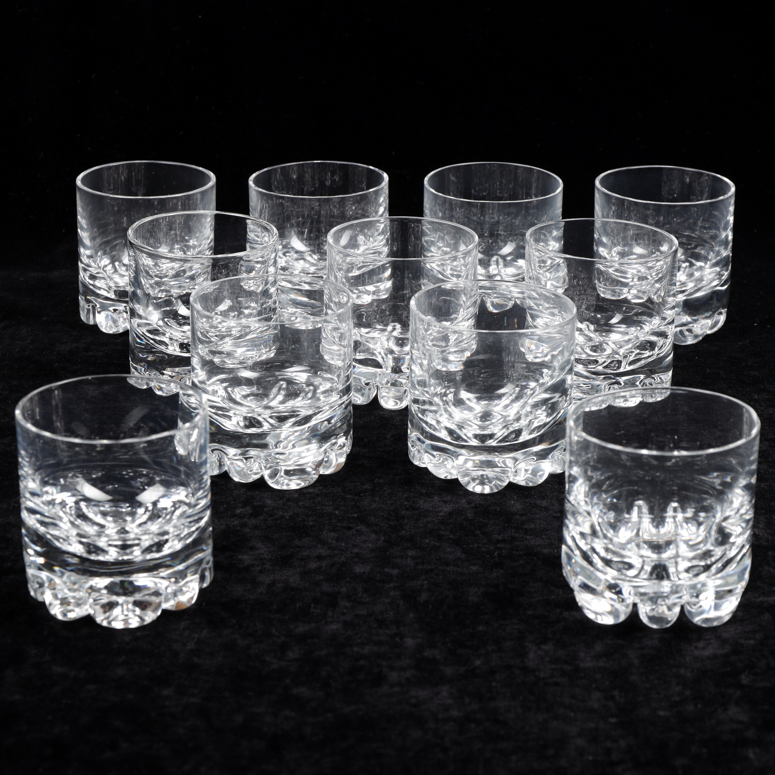 OLLE ALBERIUS. Whiskyglas, 11 stycken, "Erik Old Fashion", Orrefors.
