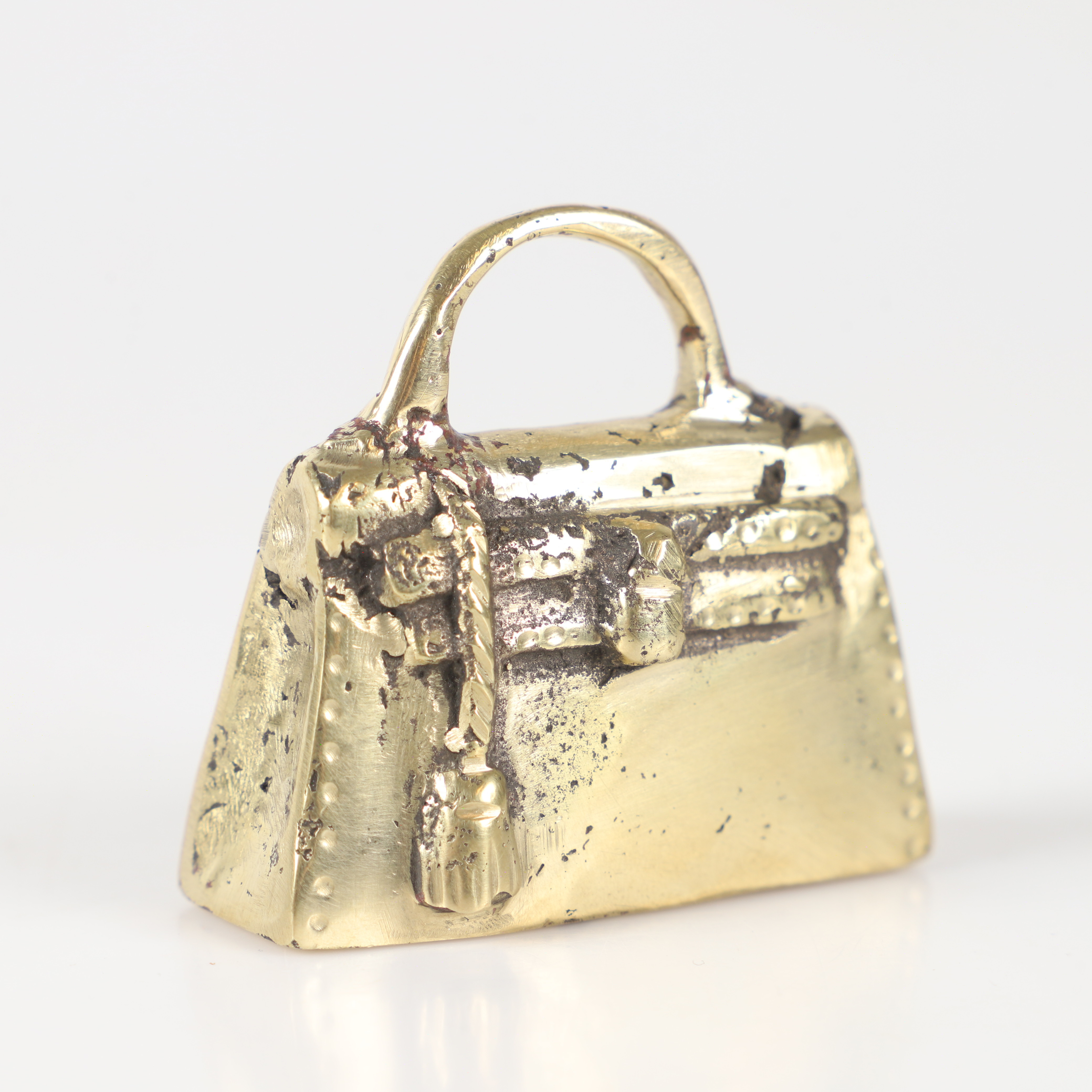 ANDREAS WARGENBRANT. Miniatyrskulptur, "Kelly", efter Hemès, förgylld brons, signerad.