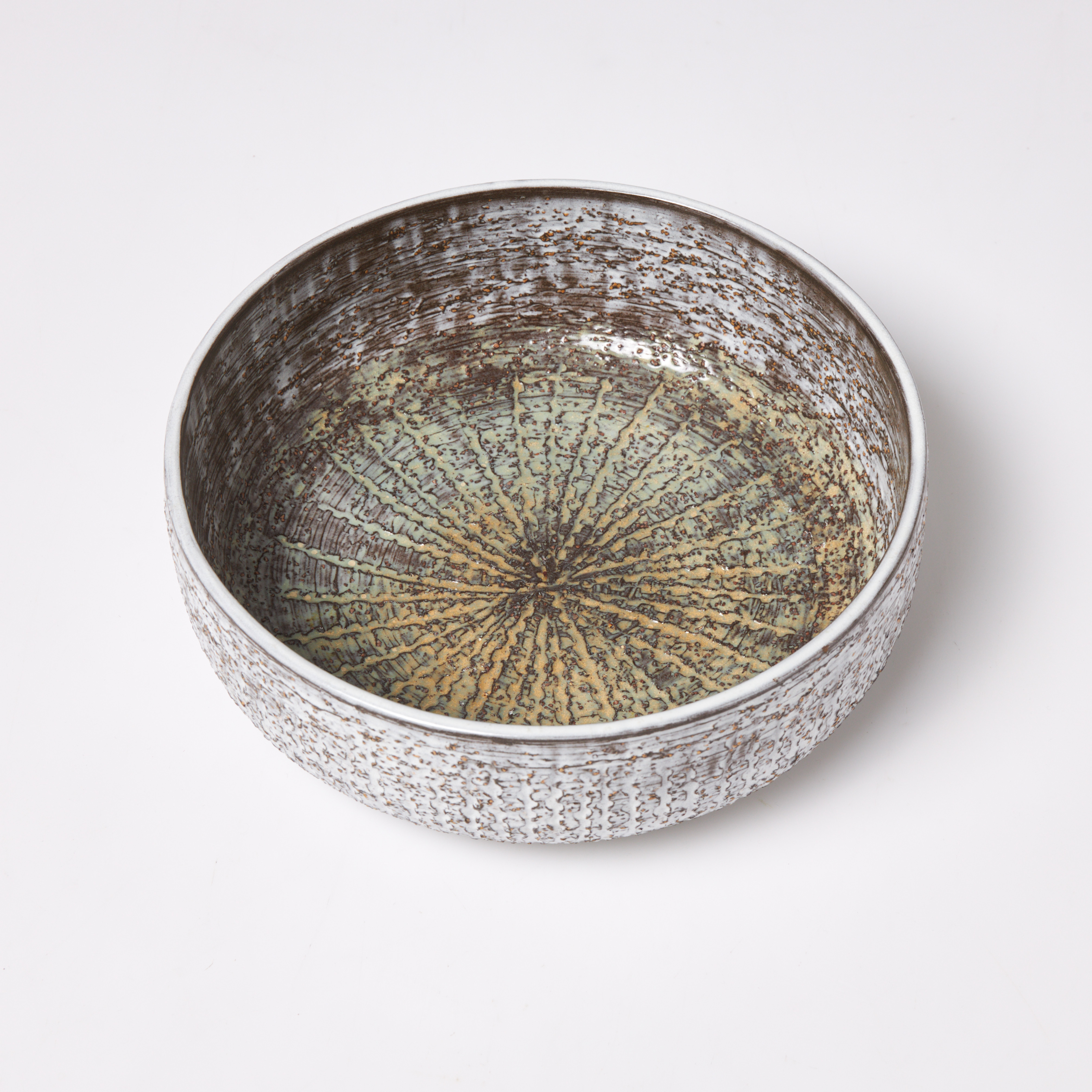 MARI SIMMULSON. Skålfat, glaserat stengods, undertill märkt, Upsala Ekeby.