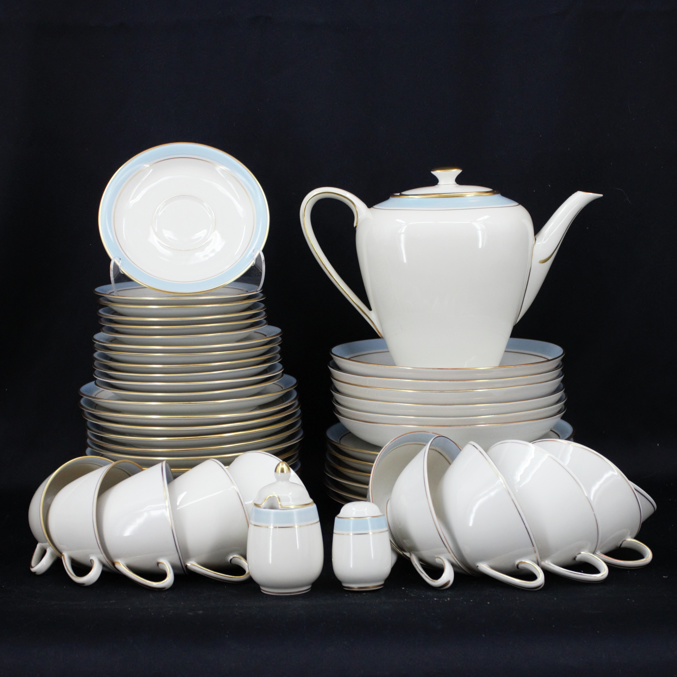 KAFFESERVIS, 50 delar, porslin, KPM, Kjöbenhavns Porcellains Maleri, Danmark.