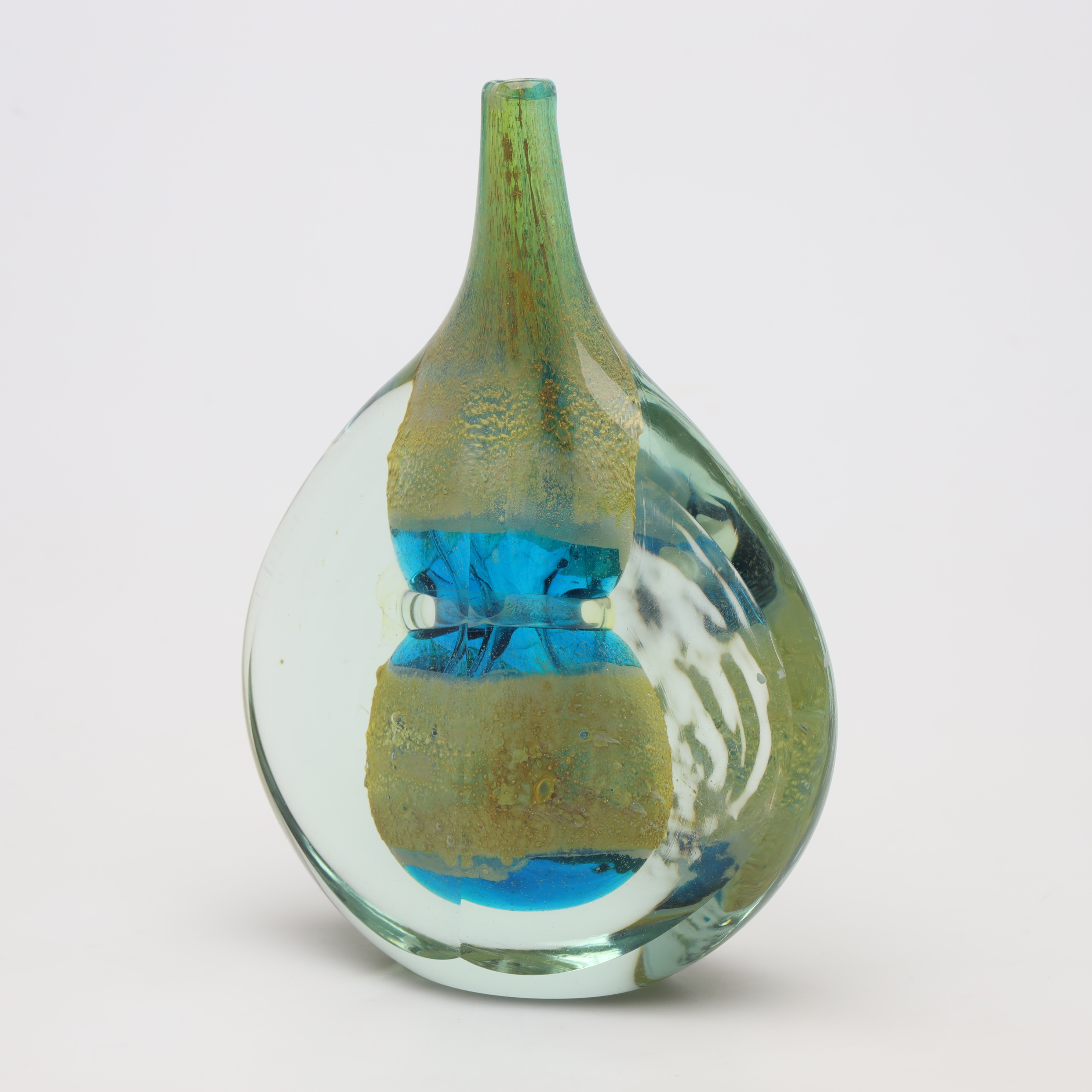 MICHAEL HARRIS. VAS, glas, "Lollipop", Mdina Glassworks.