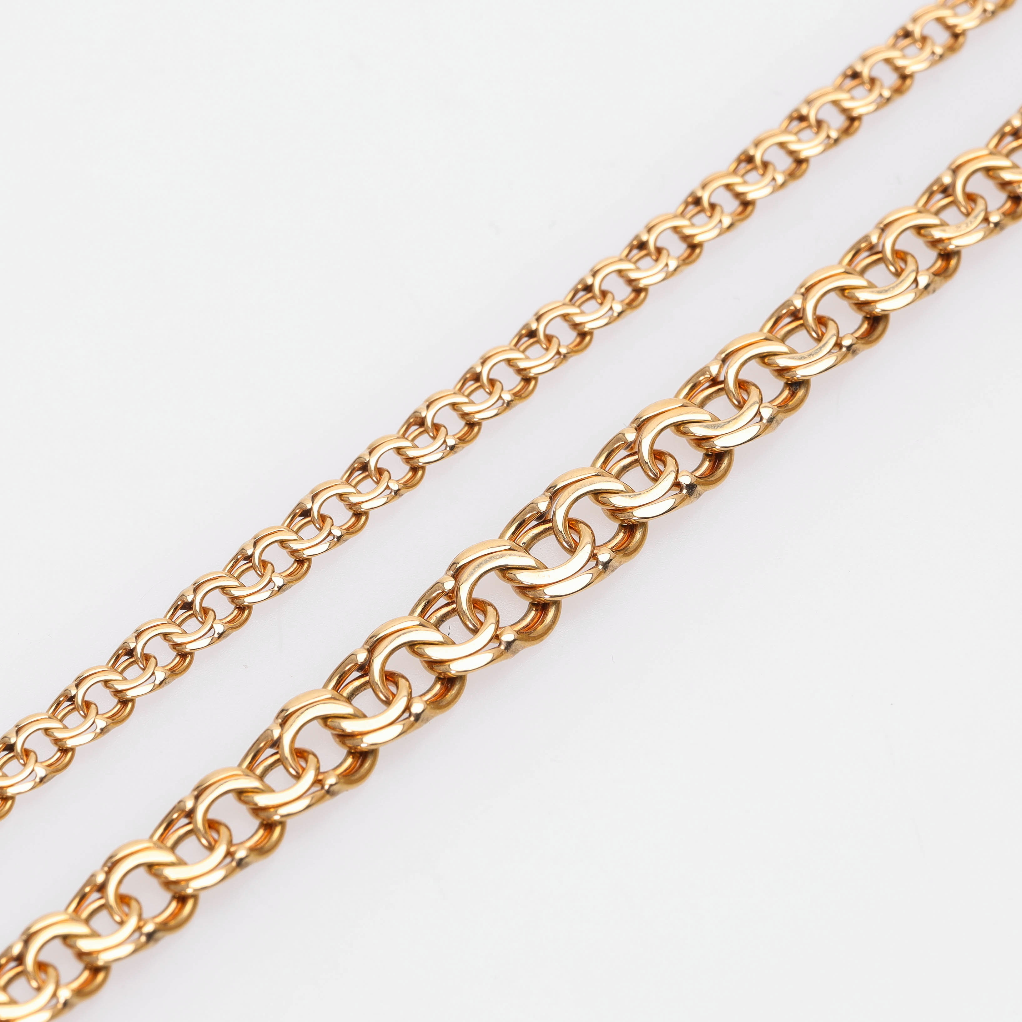 COLLIER, 18 k guld, doserad bismarcklänk.