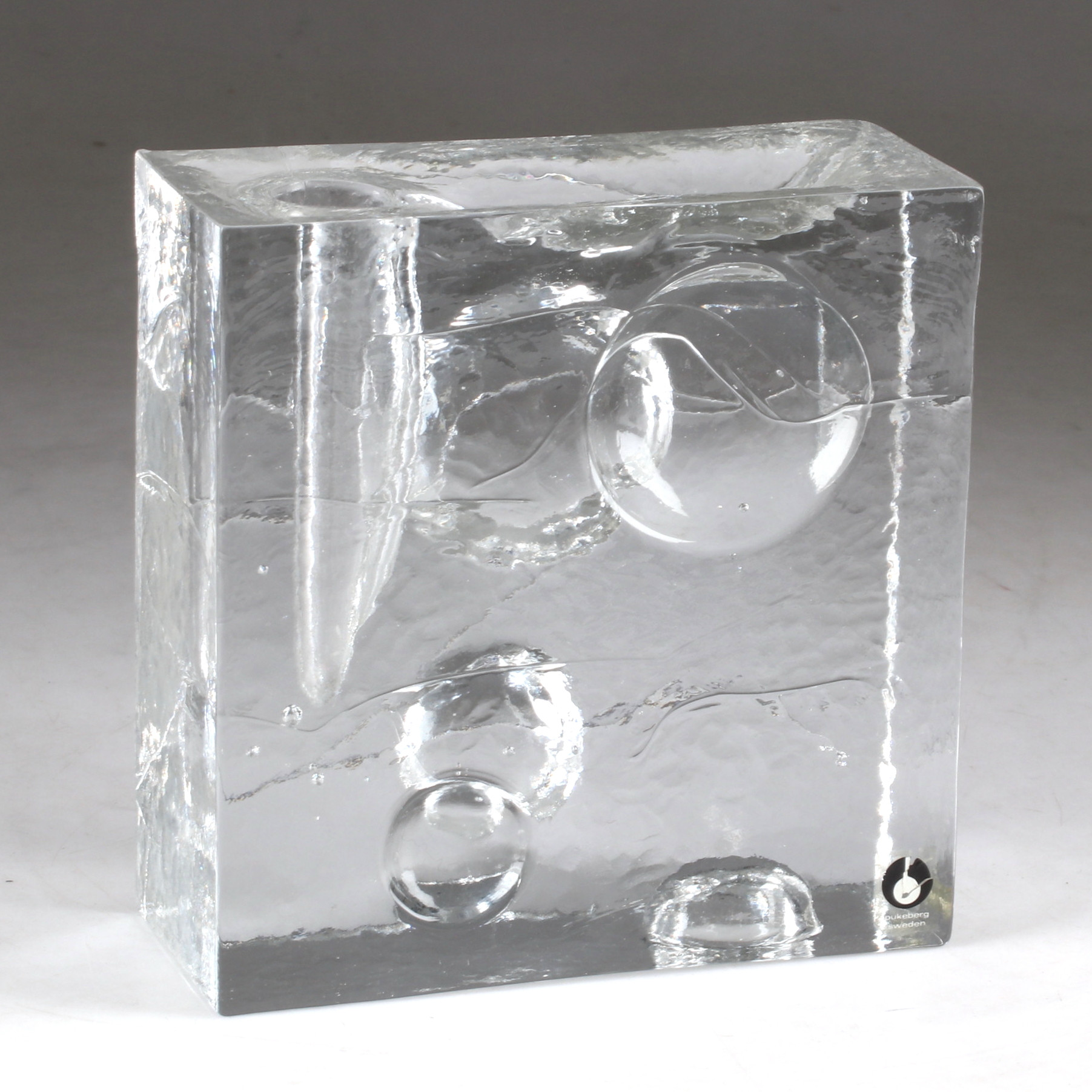 UNO WESTERBERG. Vas/skulptur, glas, Pukeberg, 1970-tal.