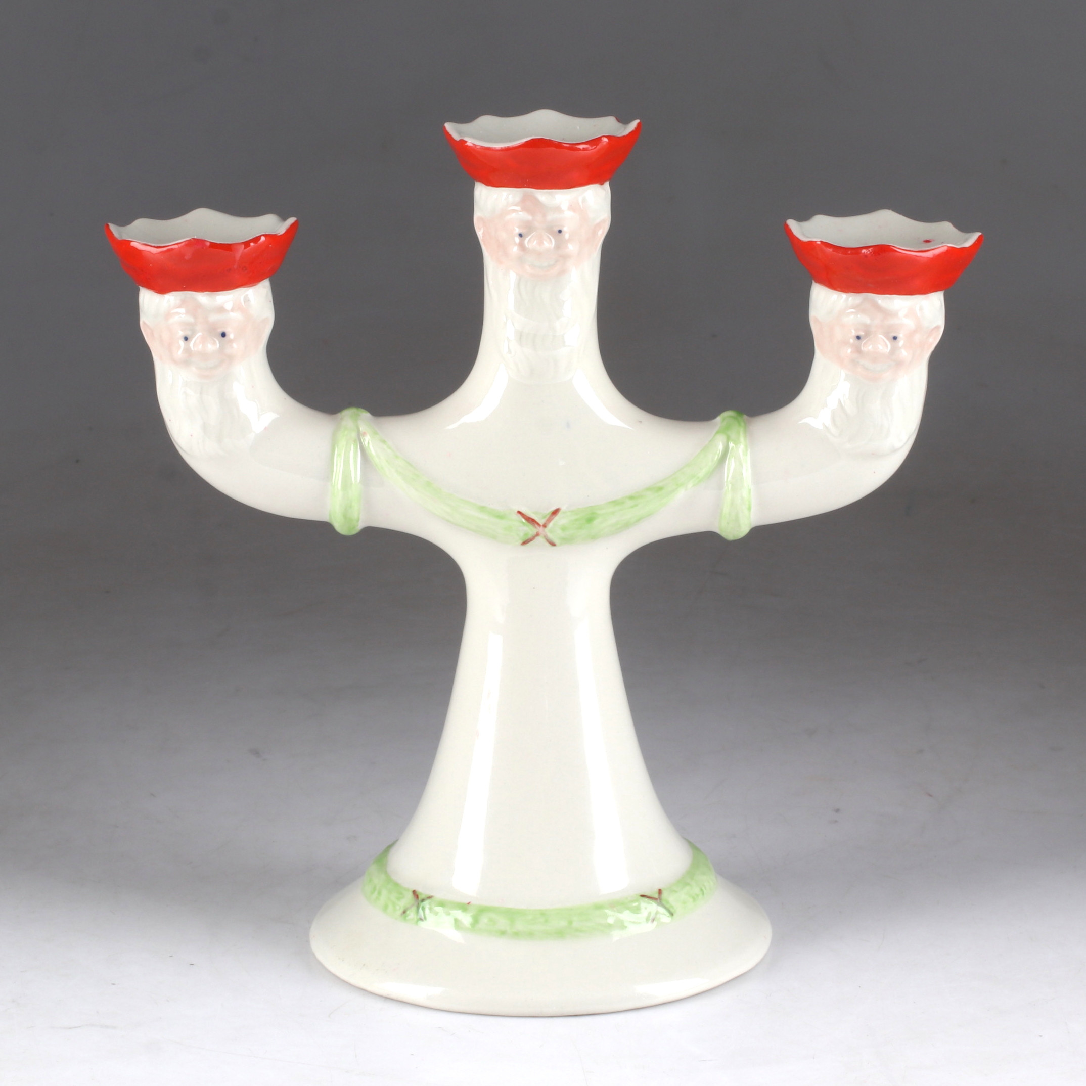 KANDELABER, "God Jul", porslin, Gustavsberg, 1970-tal.