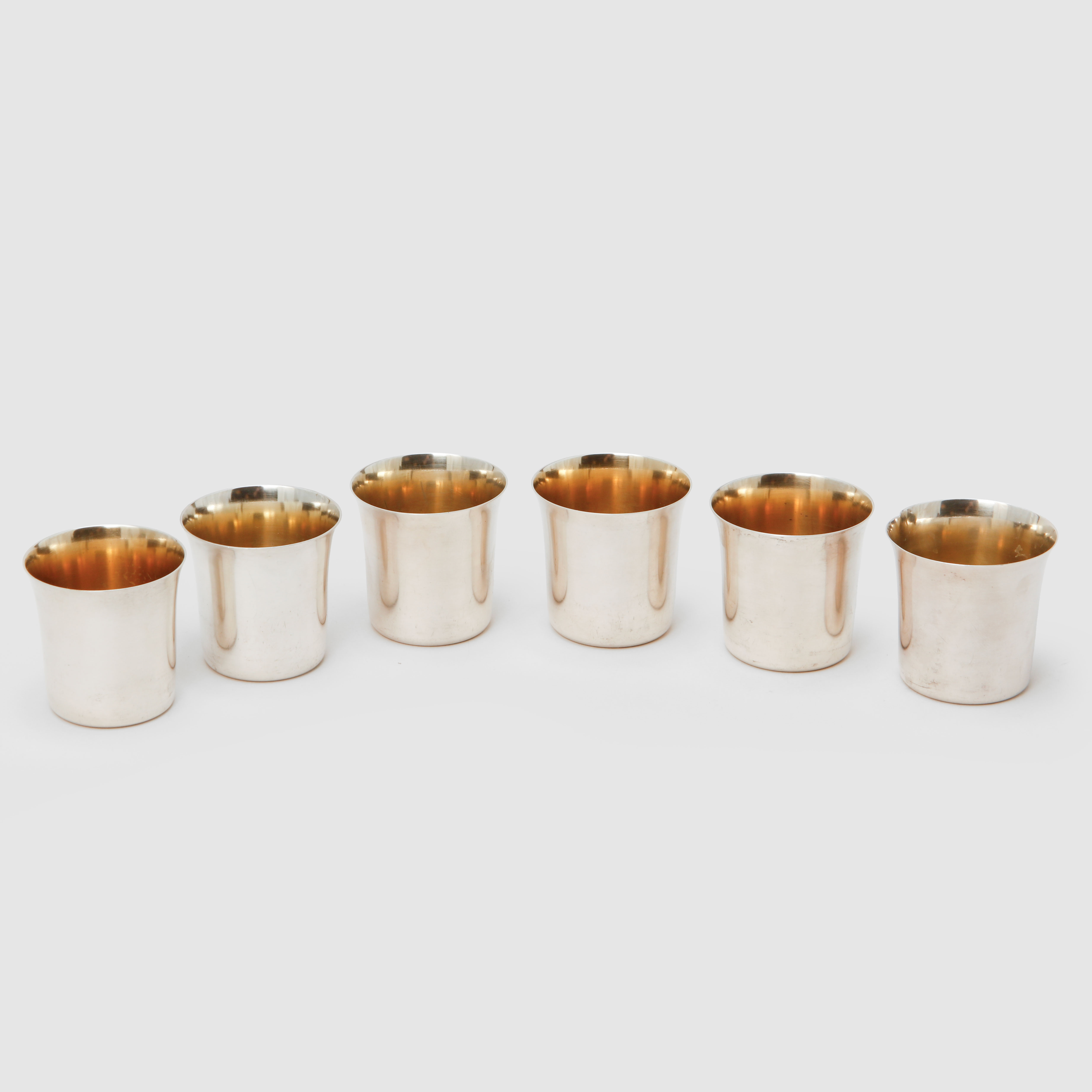 TORE ELDH. Bägare, 6 stycken, silver, Göteborg, 1950-1954. Vikt 135 gram.