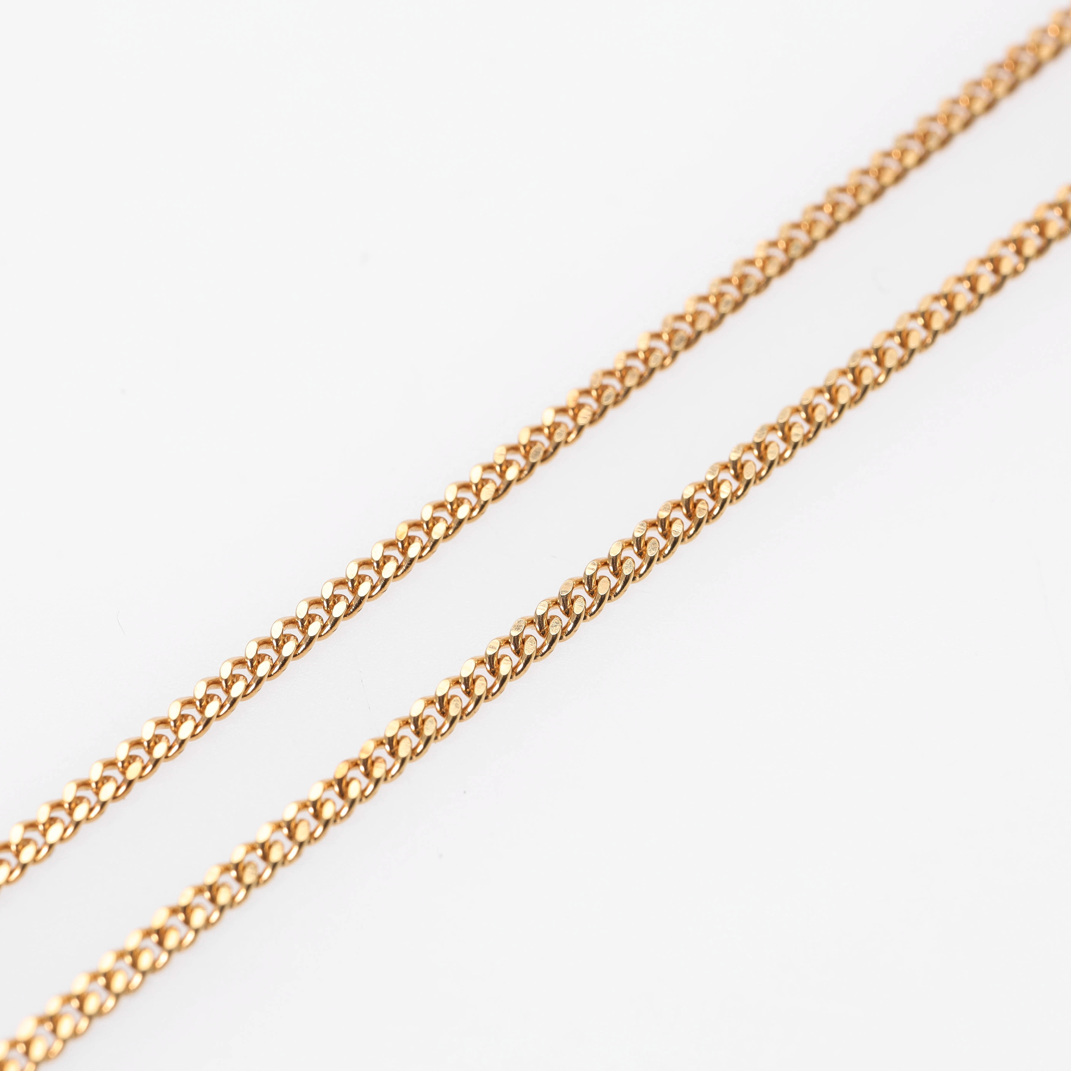 HALSKEDJA, 18 k, pansarlänk, längd 45 cm, Balestra, Italien.