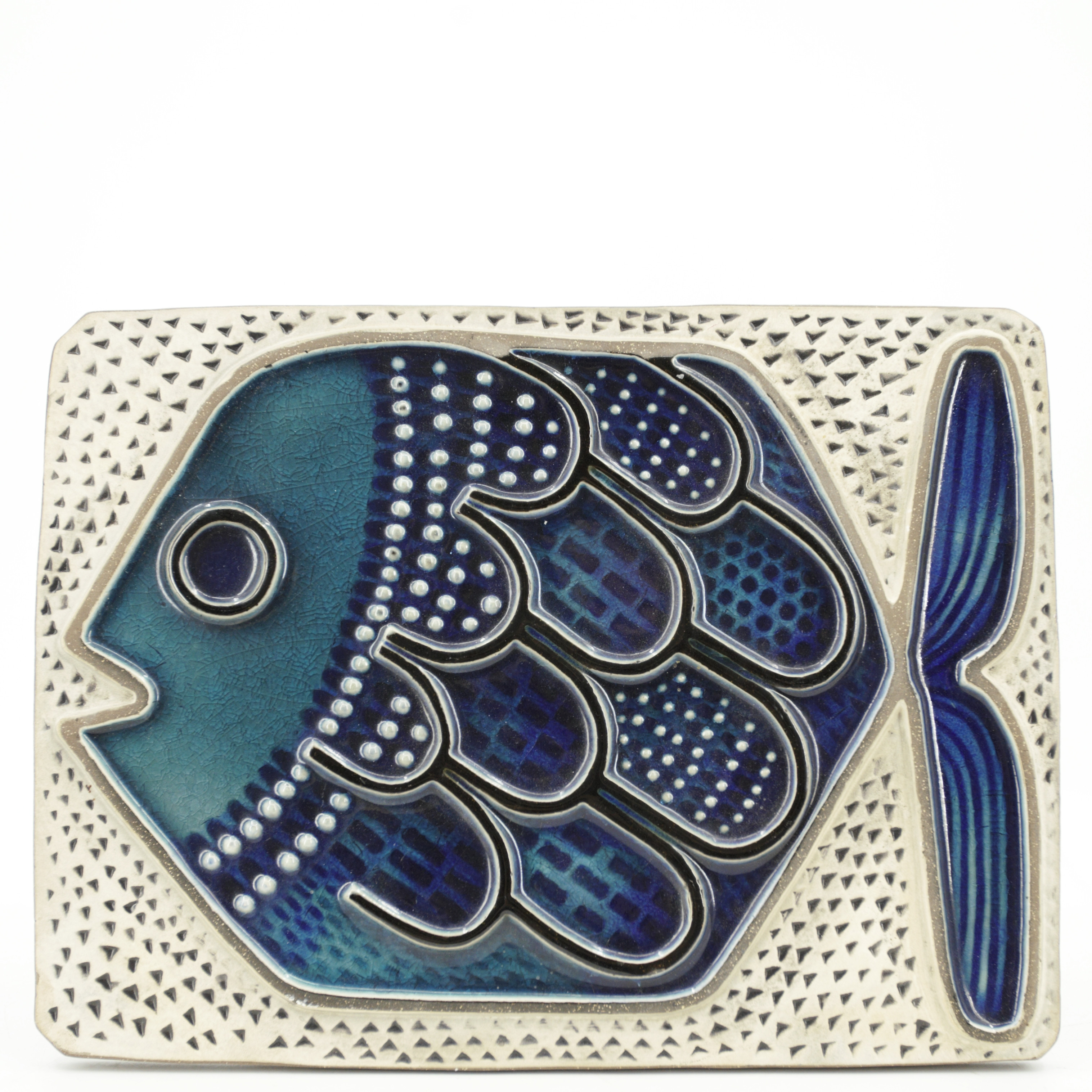 MARI SIMMULSON. Väggplakett, delvis glaserat stengods, Uppsala Ekeby.