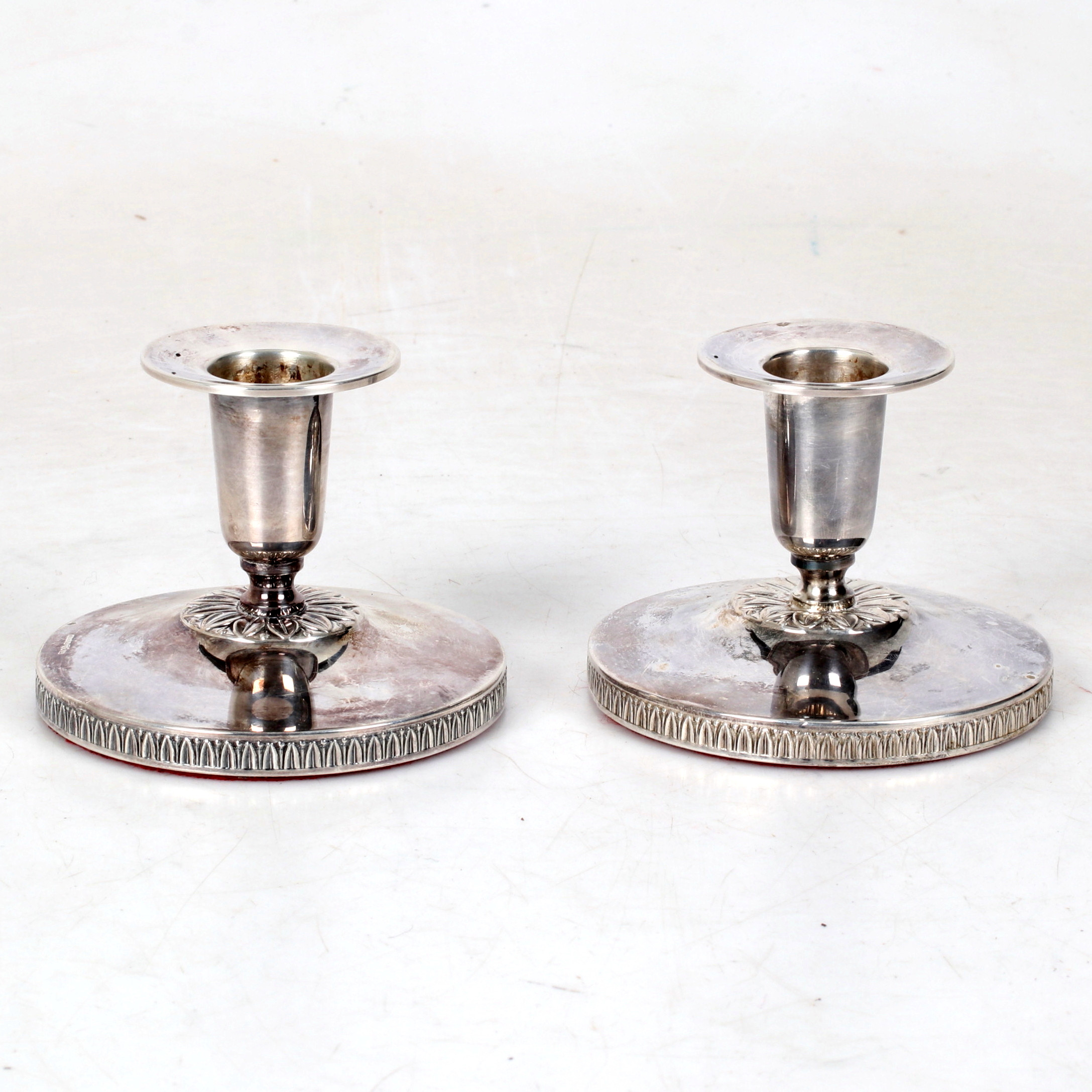 LJUSSTAKAR, 1 par, silver, Ceson, Göteborg, 1974.