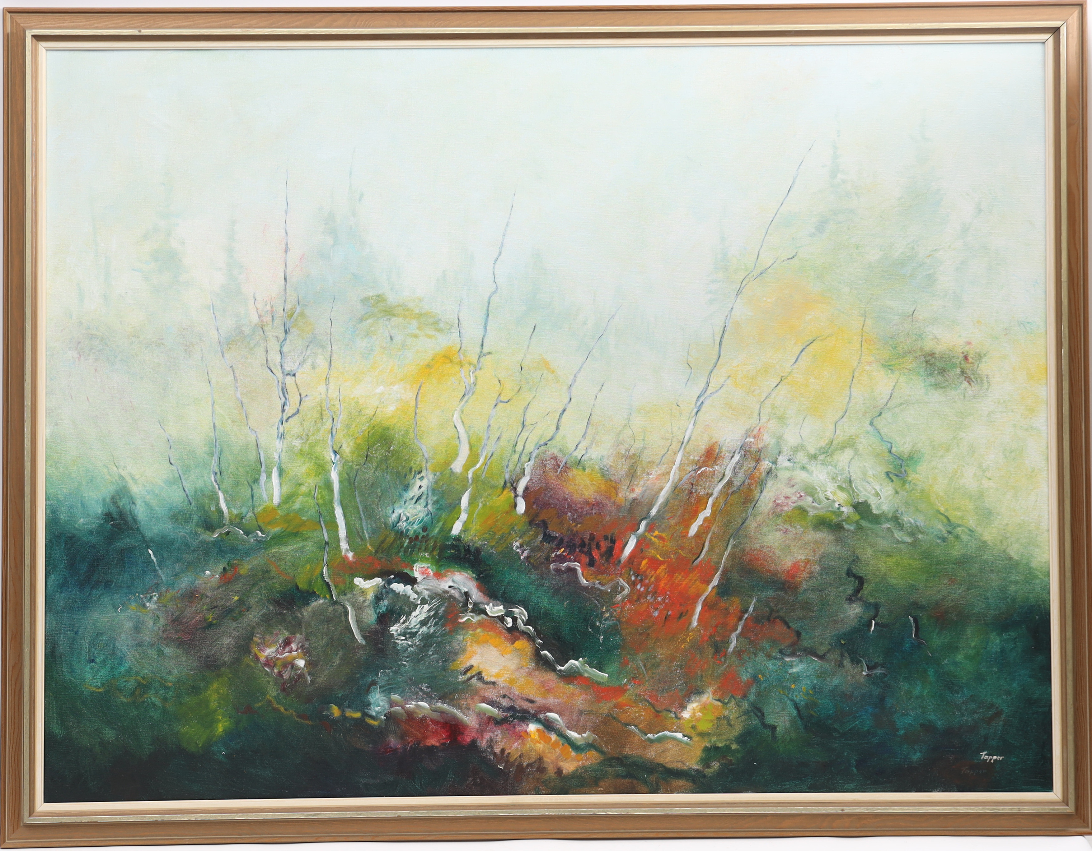 BO TAPPER. "Dimma på fjället" signerad, oljemålning på duk.