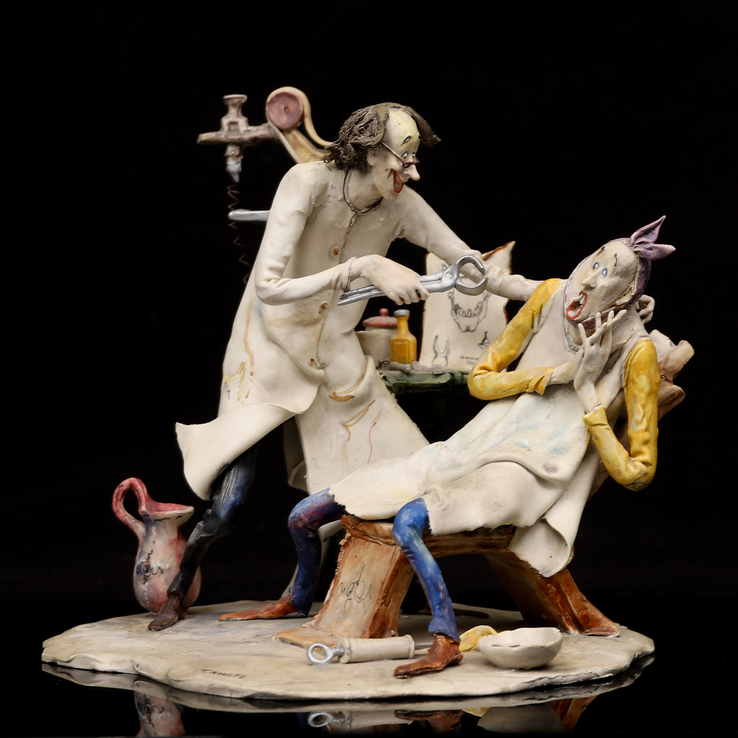 TONI MORETTO. Skulptur, porslin, "Lo Scricciolo", Italien.