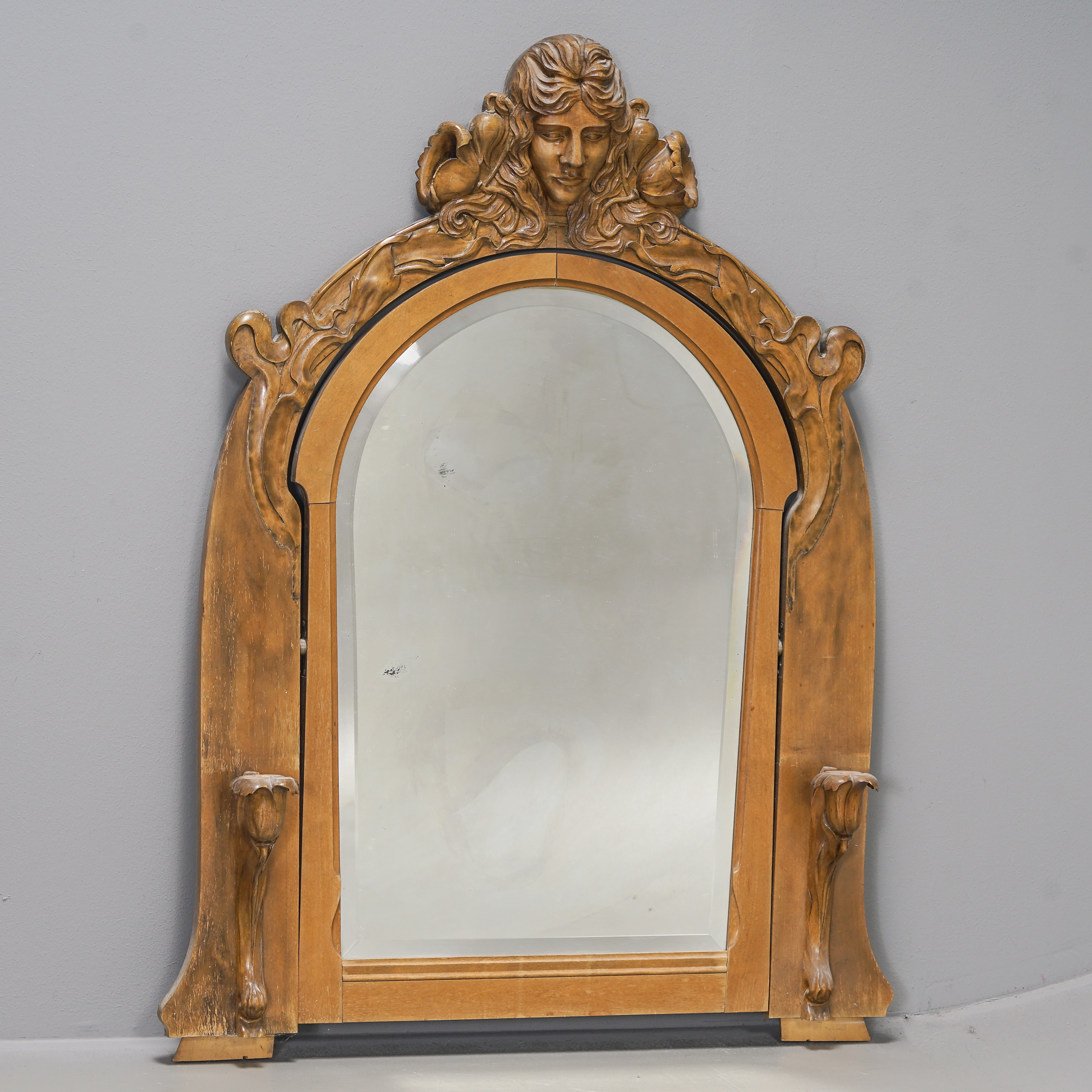 SPEGELUPPSATS Art Nouveau / Jugend, björk, tidigt 1900-tal.