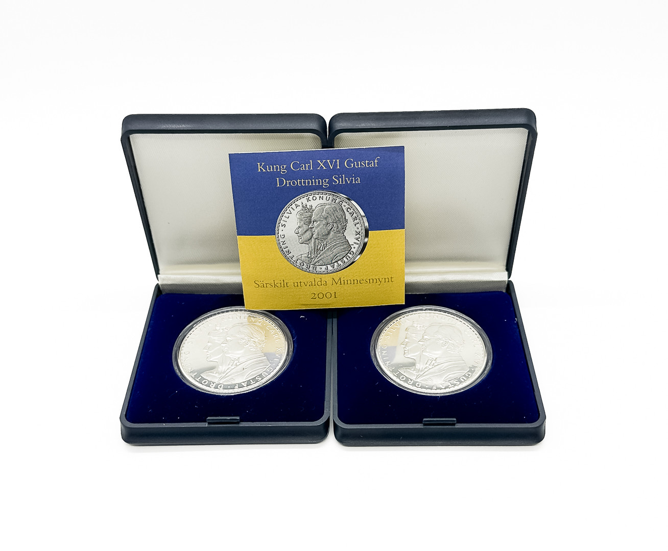 MINNESMYNT, 2 st, "200 kr", sterlingsilver, 2001.