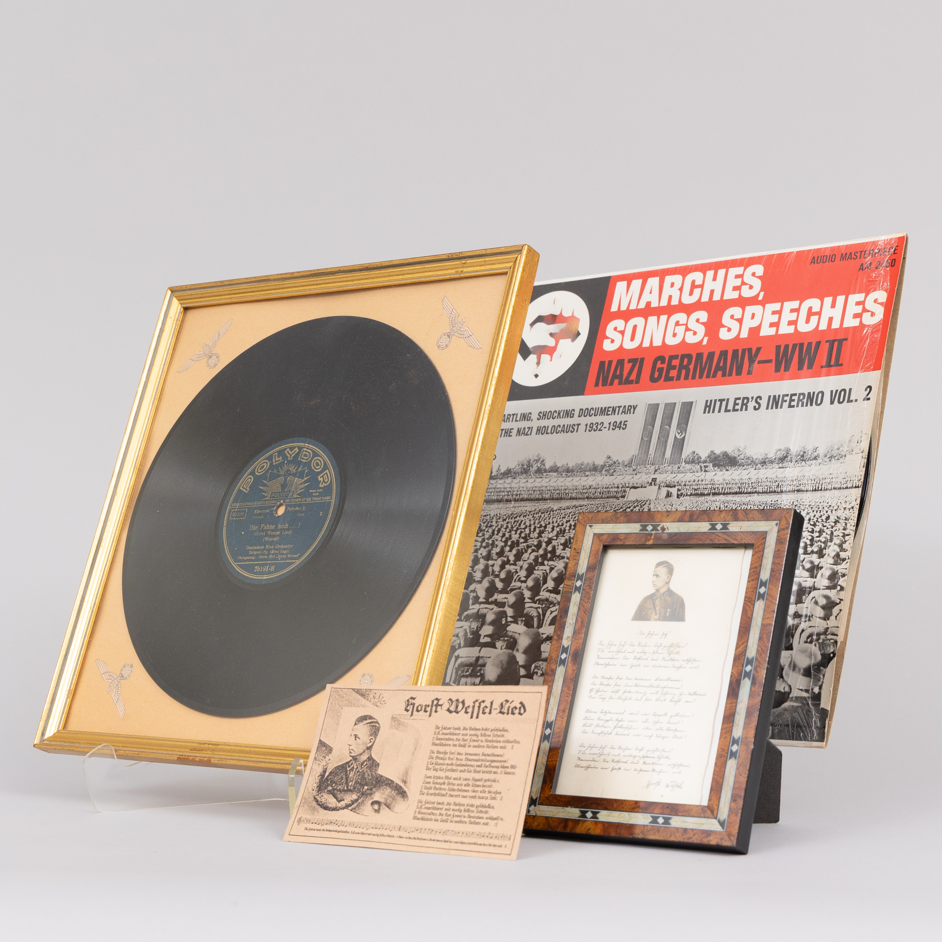 STENKAKA OCH LP-SKIVA, marschmusik, 4 delar, Tyskland.