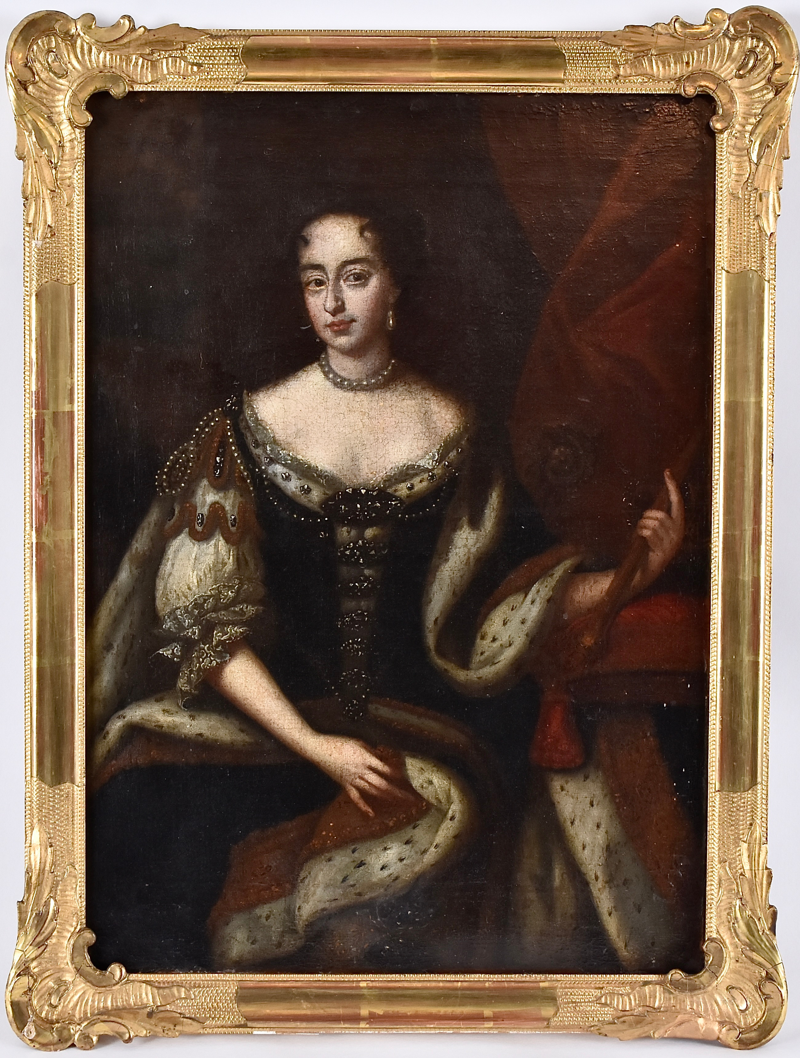 OKÄND KONSTNÄR. oljemålning, England 1700-tal, Queen Anne.