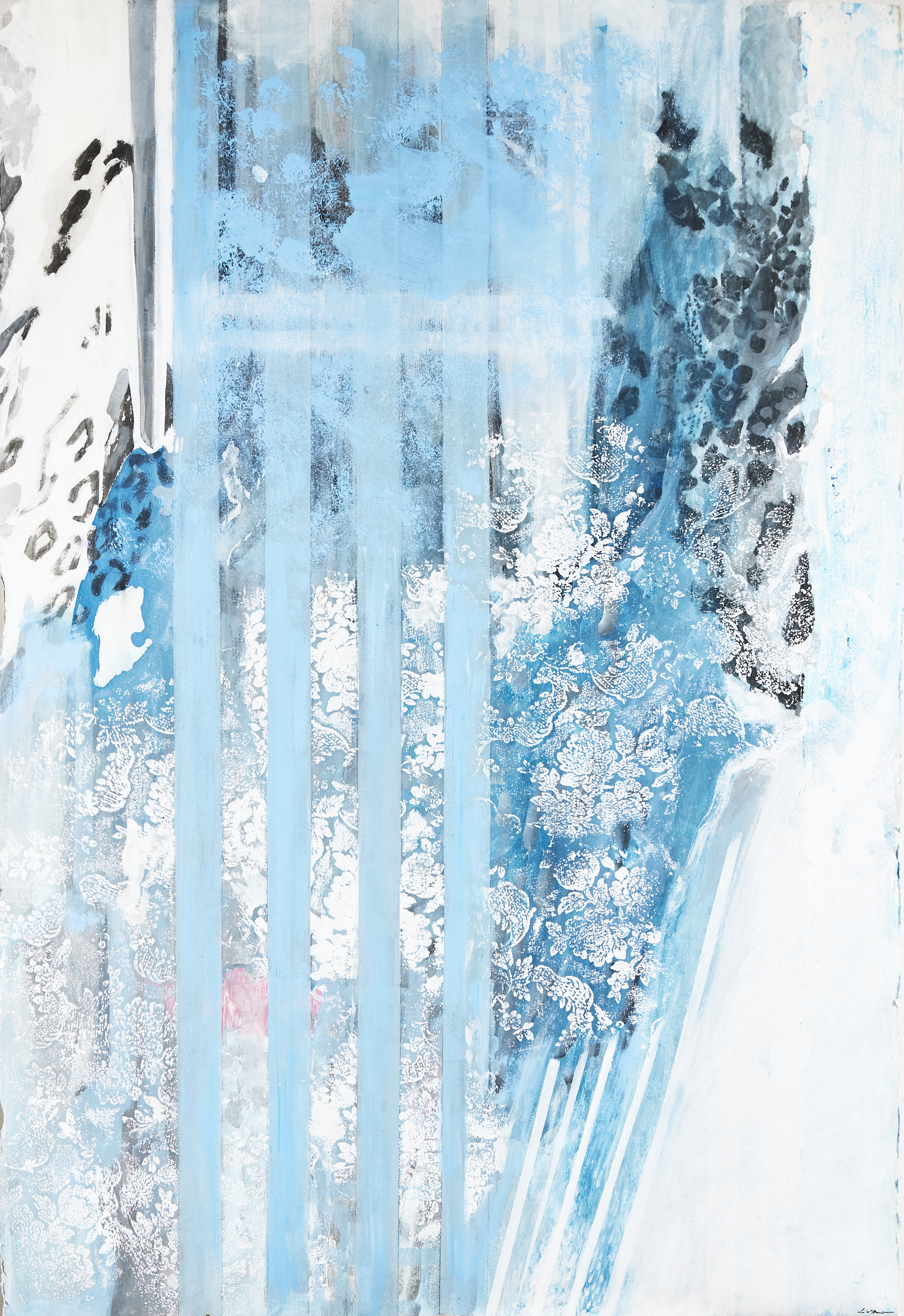 LOUISE LJUBI LIDSTRÖMER. "Vinter", signerad och daterad-95, olja på papper.