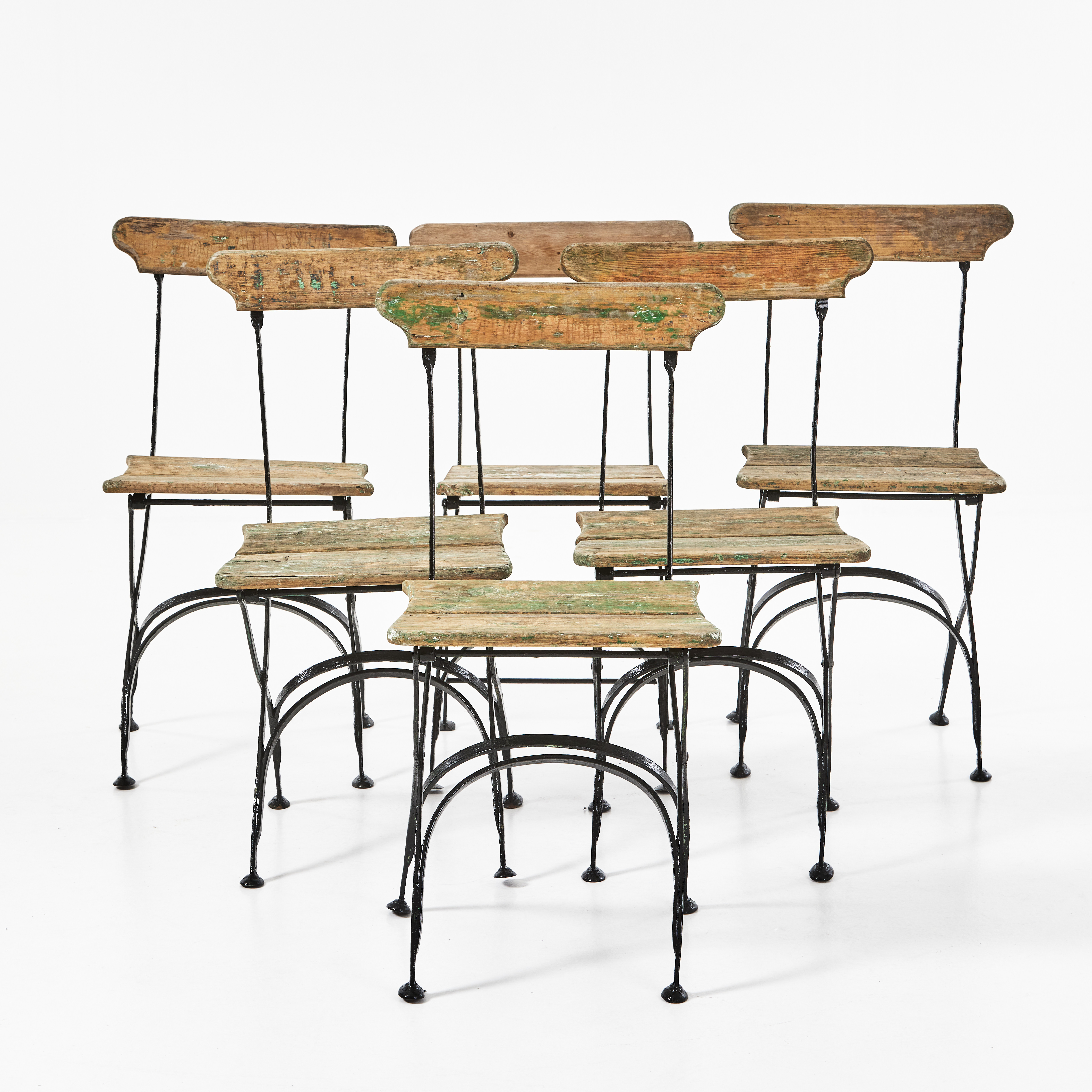 TRÄDGÅRDSSTOLAR, 6 st, modell "Bryggeristol", Grythyttan, hopfällbart stativ.