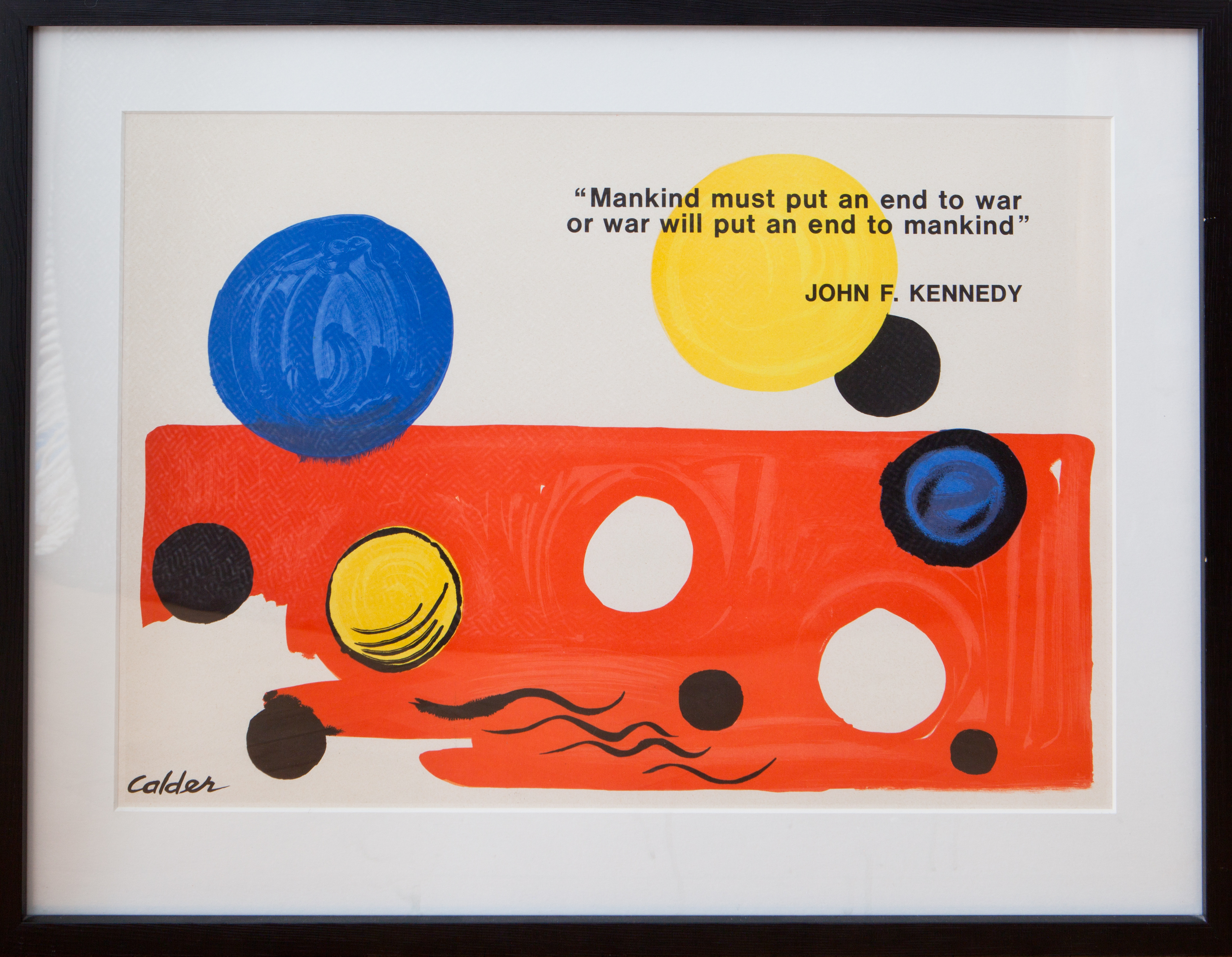 ALEXANDER CALDER. FÄRGLITOGRAFI signerad i trycket.