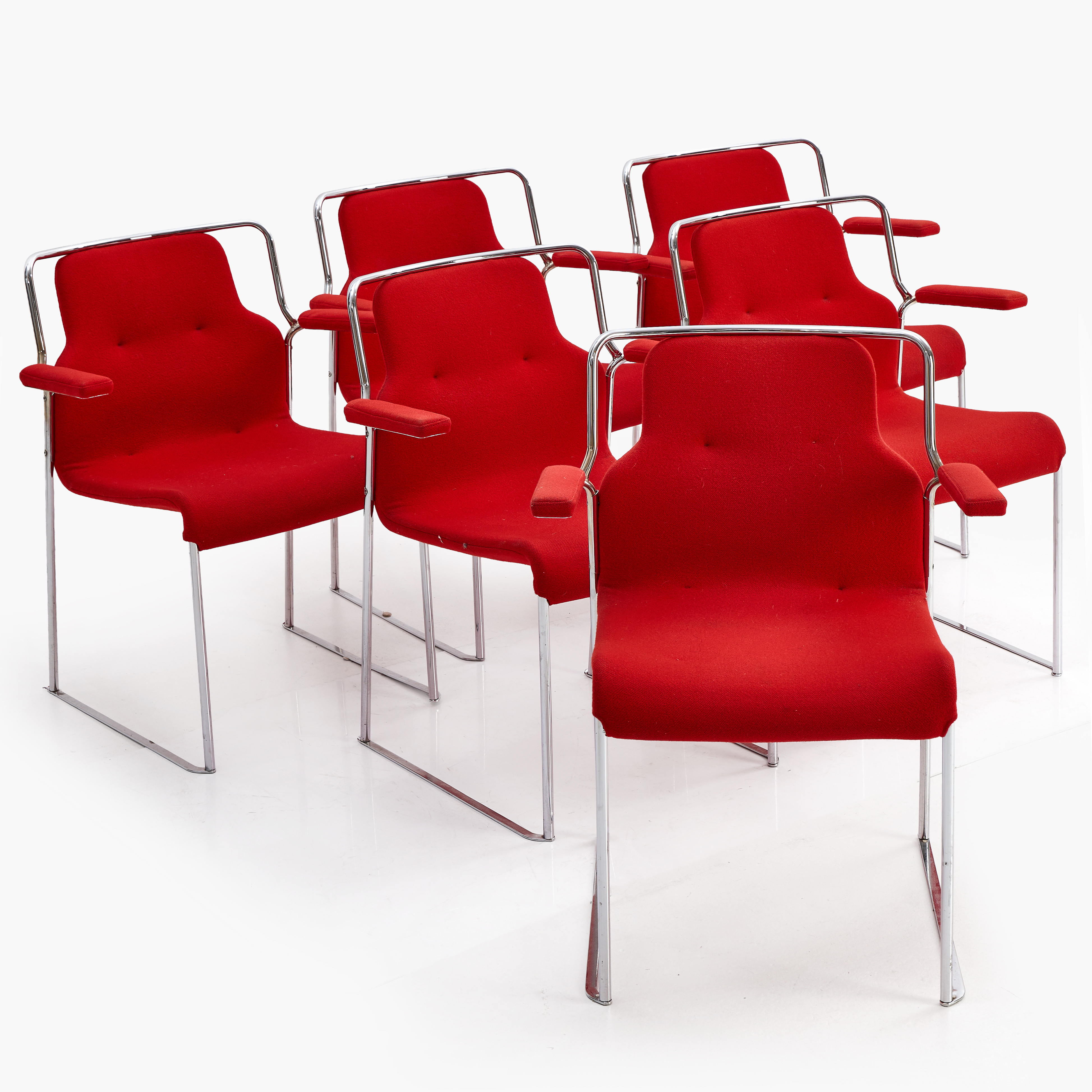 BRUNO MATHSSON. "Mio", 6 st, karmstolar, Bruno Mathsson International.