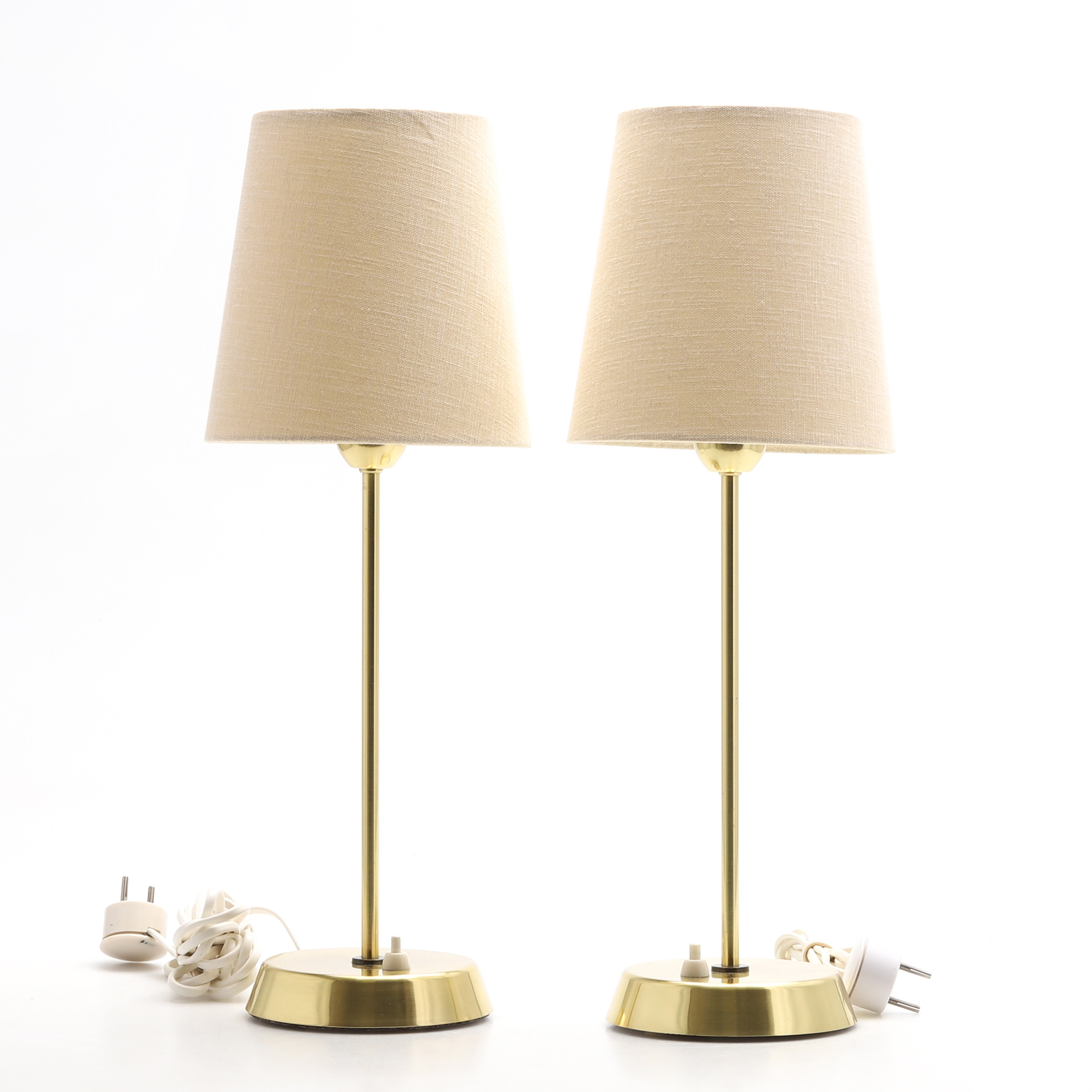 BORDSLAMPOR, 1 par, modell 81-25, Möller Armatur, Eskilstuna, 1900-talets andra hälft.