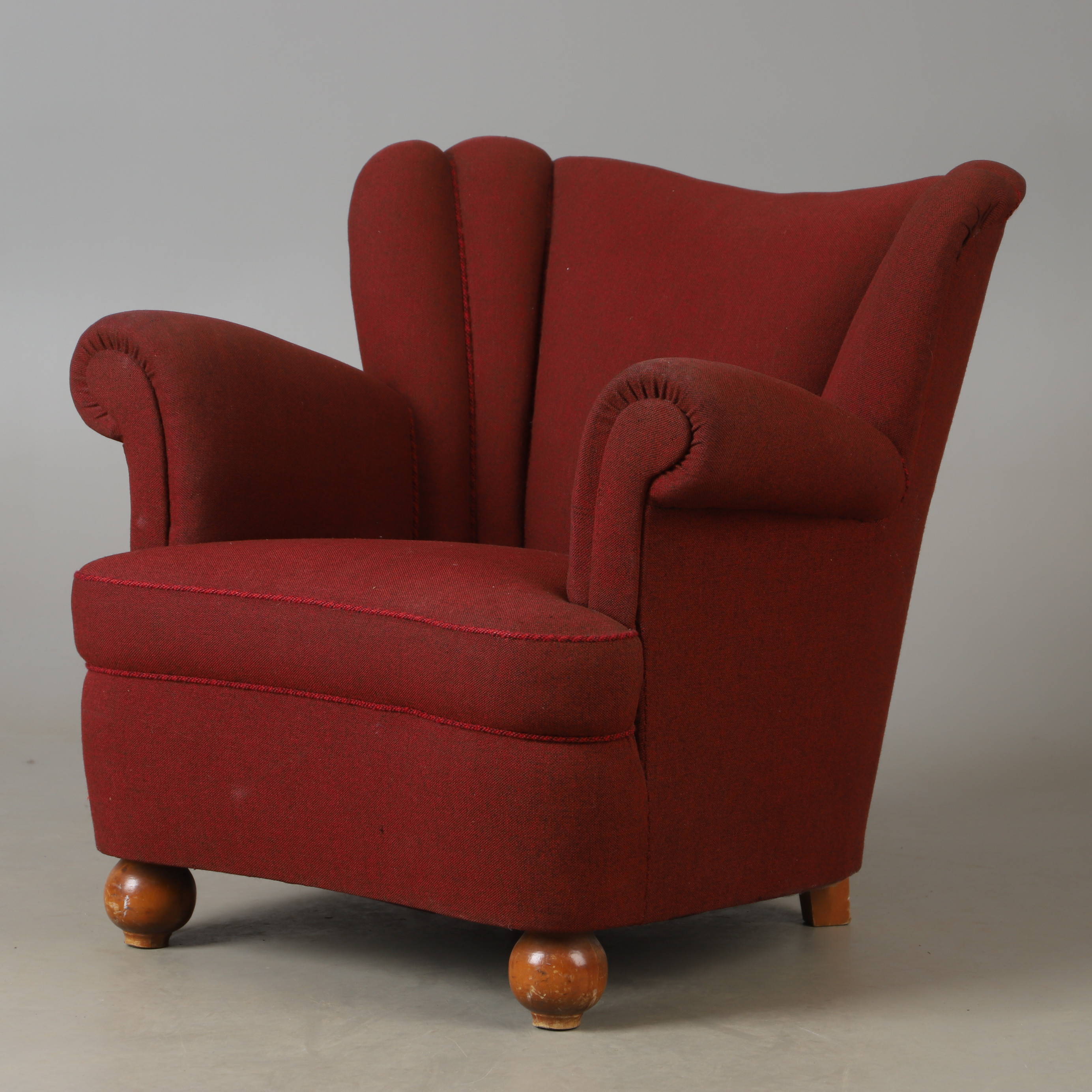 FÅTÖLJ, textilklädd, Swedish modern, 1940-tal.