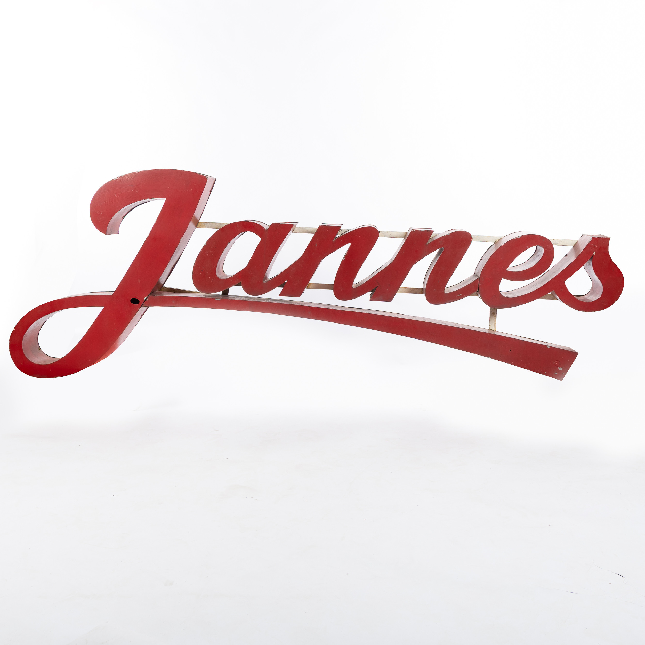 REKLAMSKYLT, "Jannes", lackad plåt, 1900-tal.