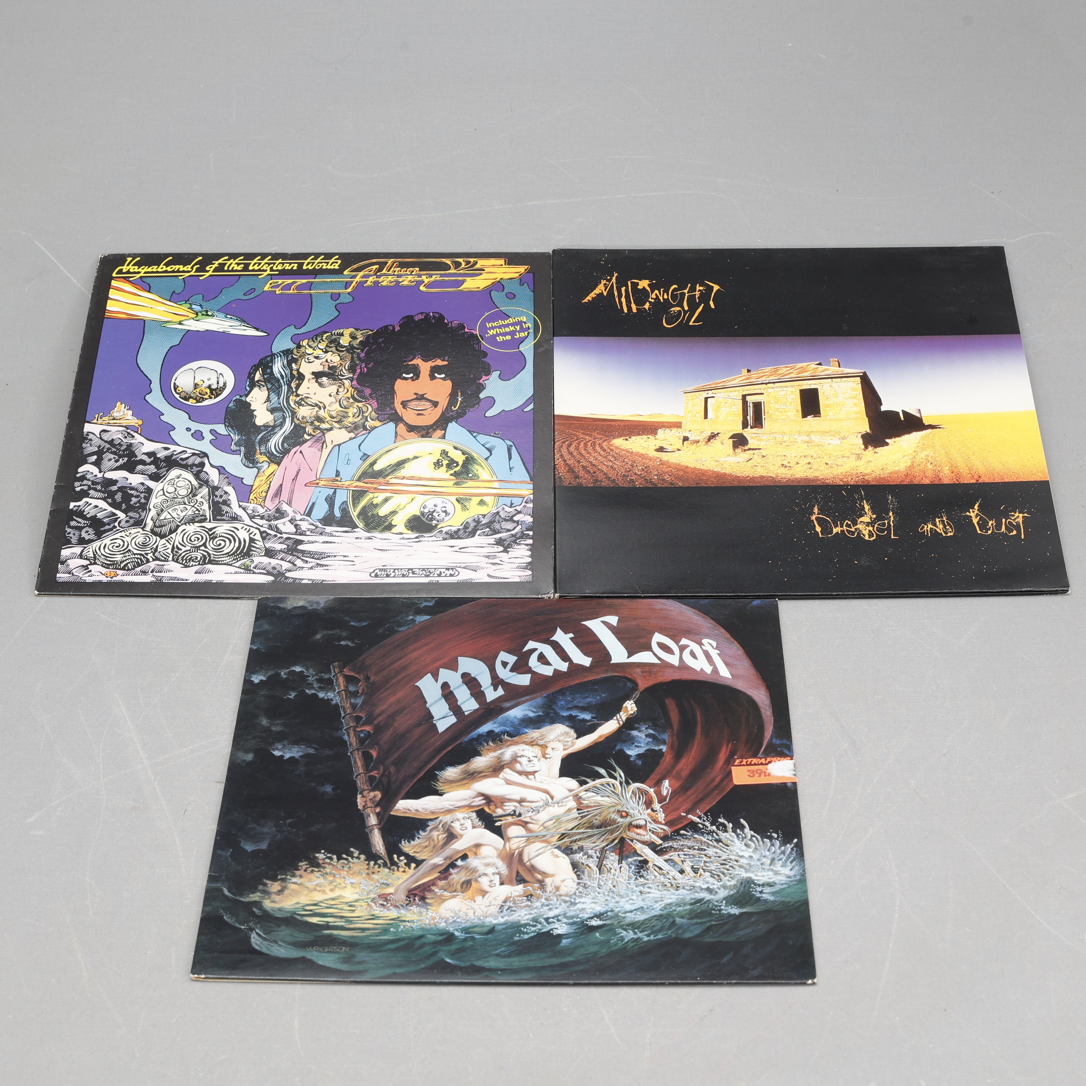 VINYLSKIVOR, 3 stycken, blandade artister.