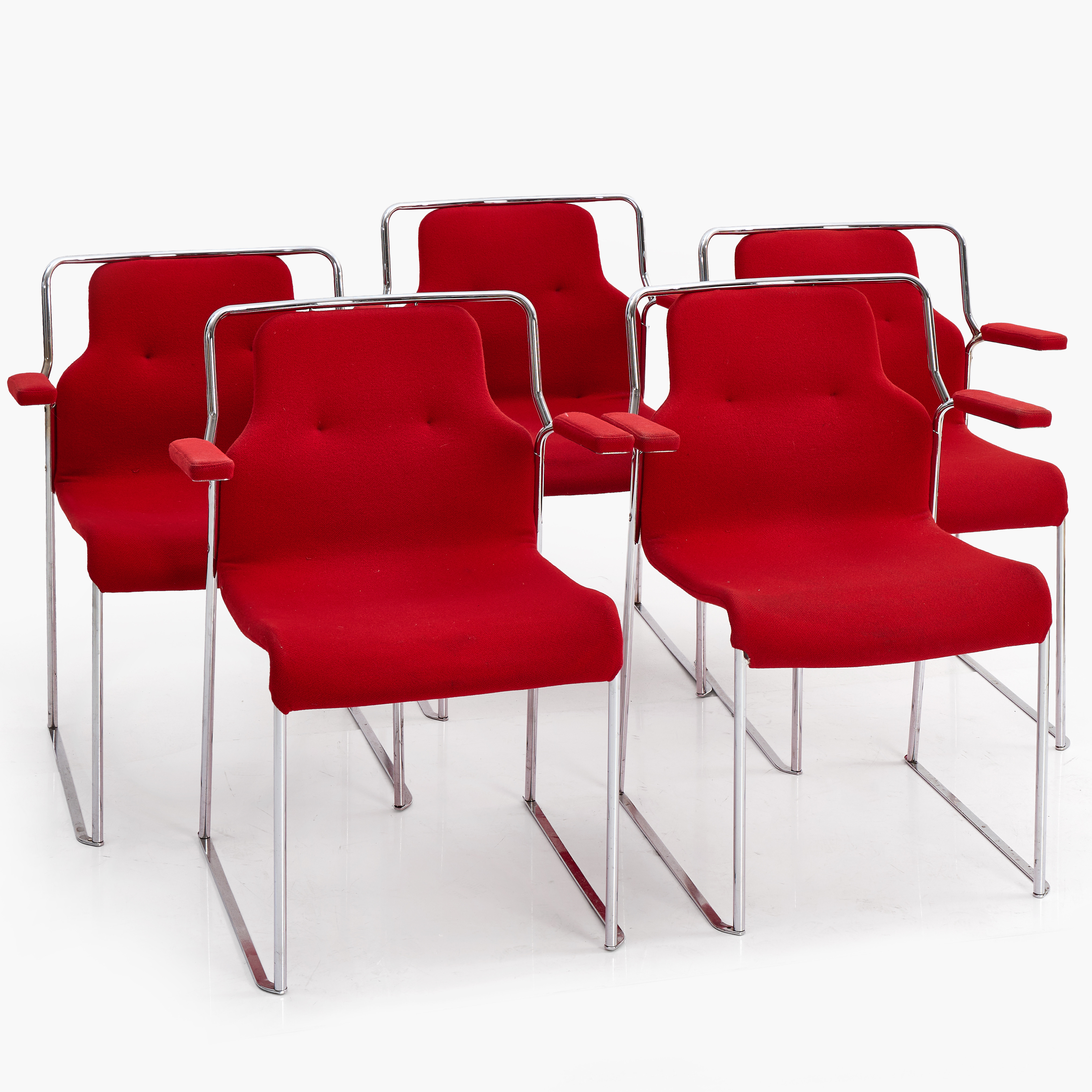 BRUNO MATHSSON. "Mio", 5 st, karmstolar, Bruno Mathsson International.