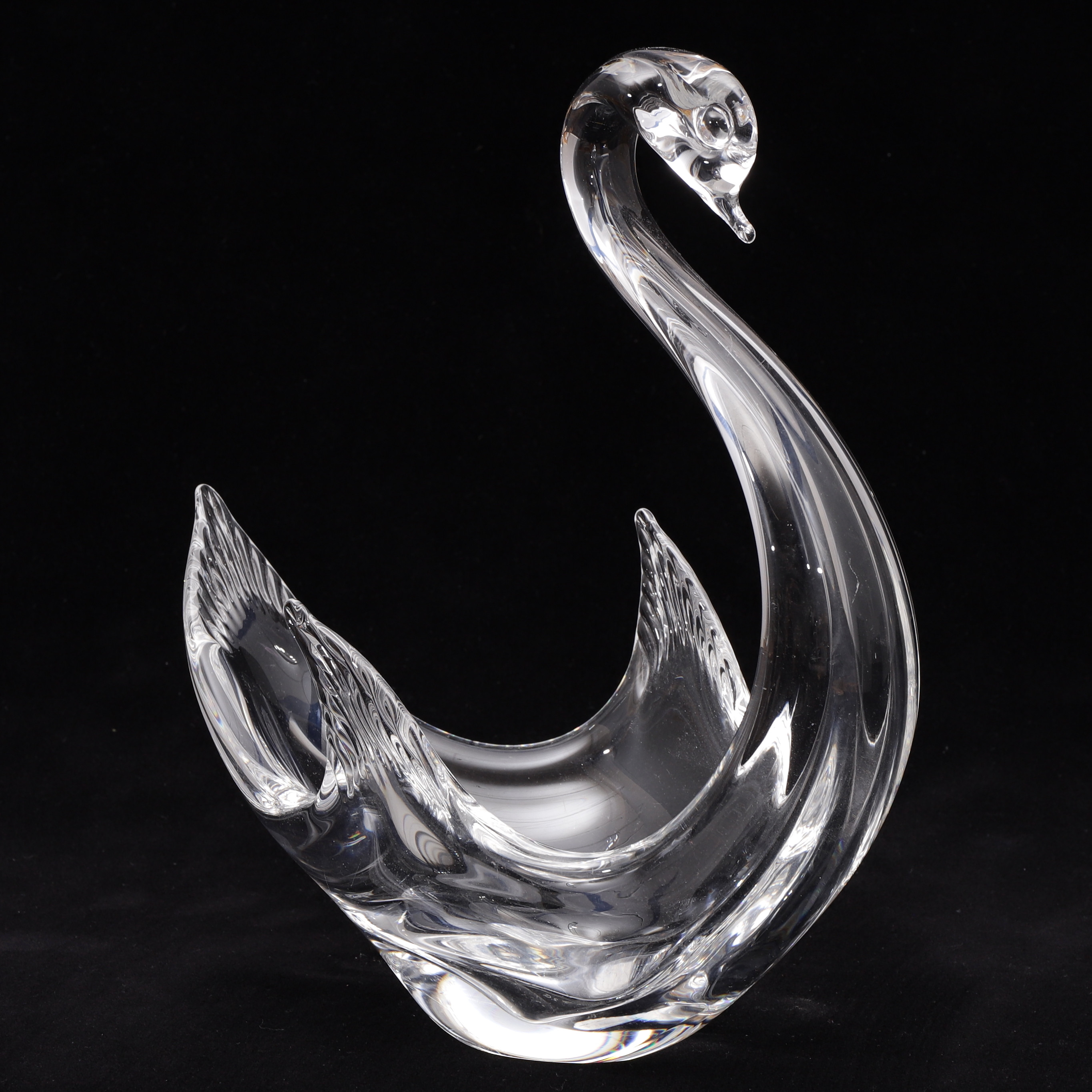 SKÅL, svan, glas, Kosta Boda, 1988.