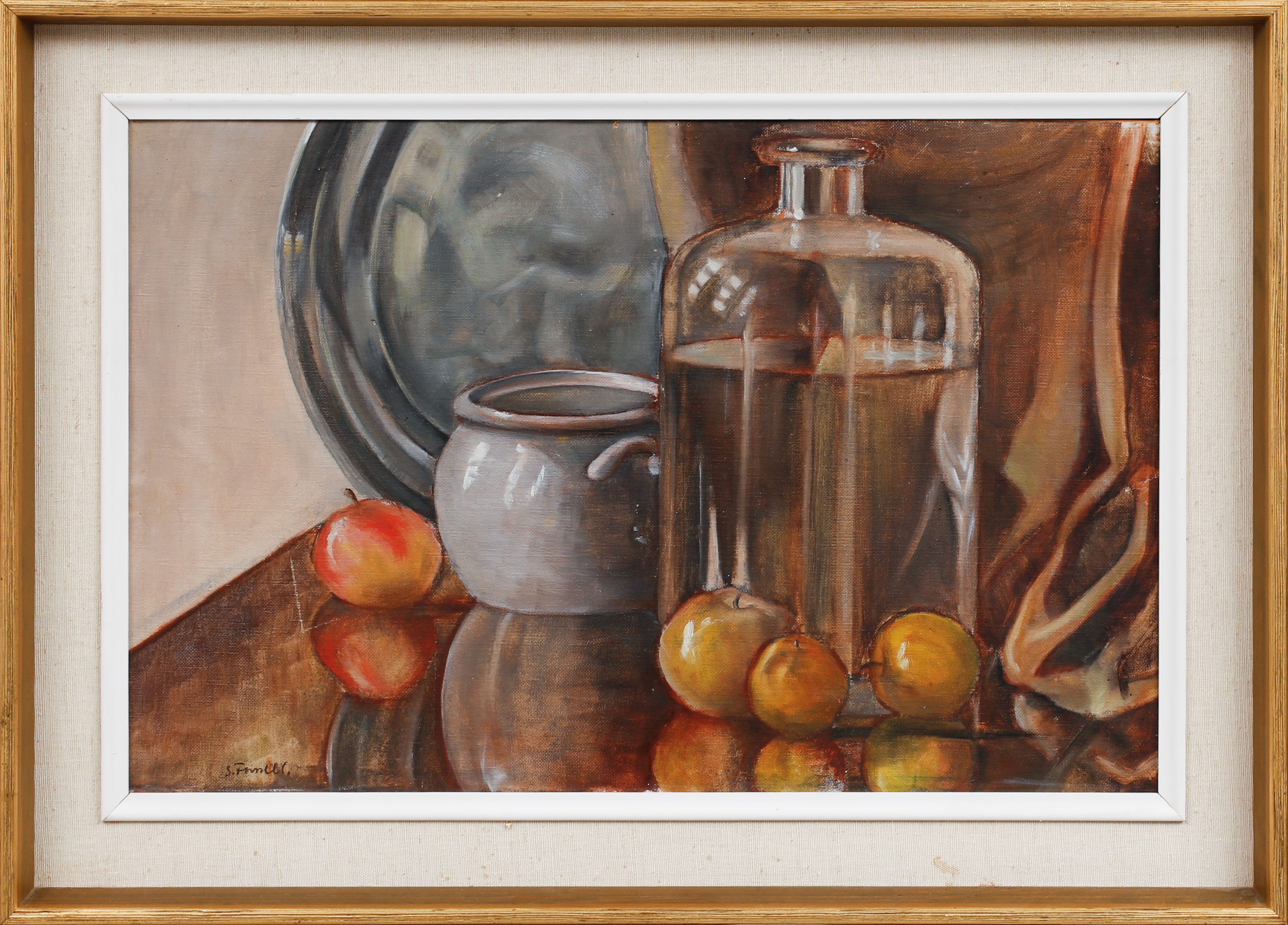 STINA FORSSELL. Stilleben, olja på duk, signerad.