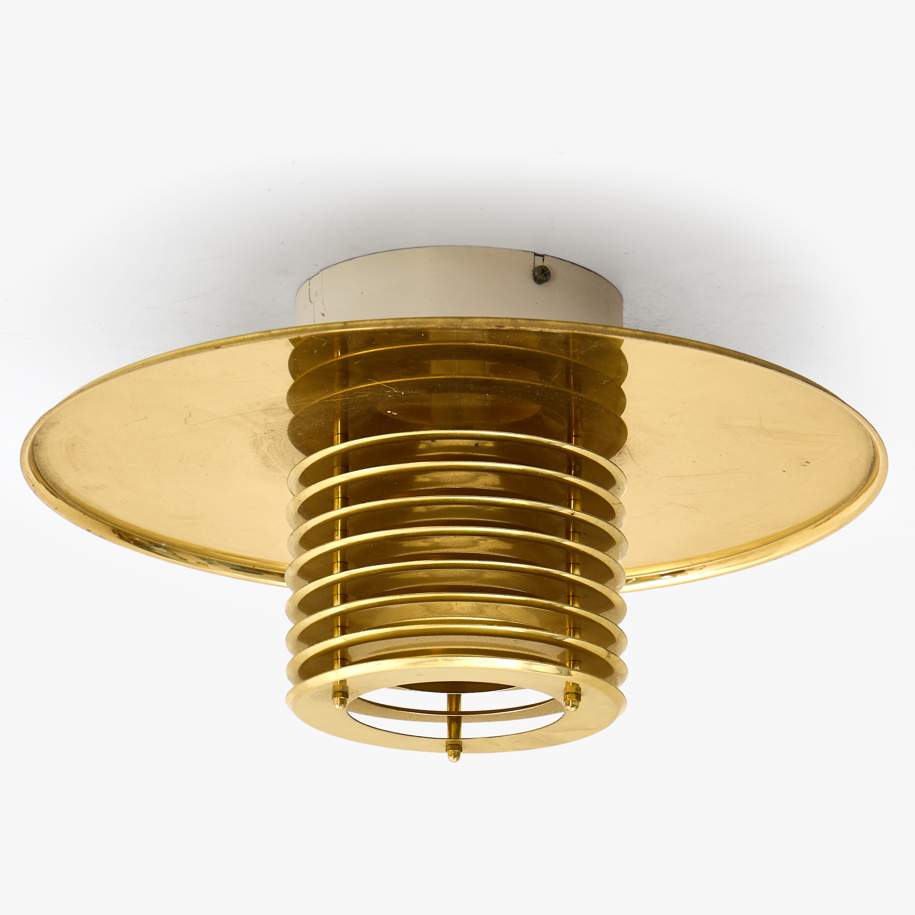 FALKENBERGS BELYSNING. taklampa, mässing, modell 4328, 1900-talets andra hälft.