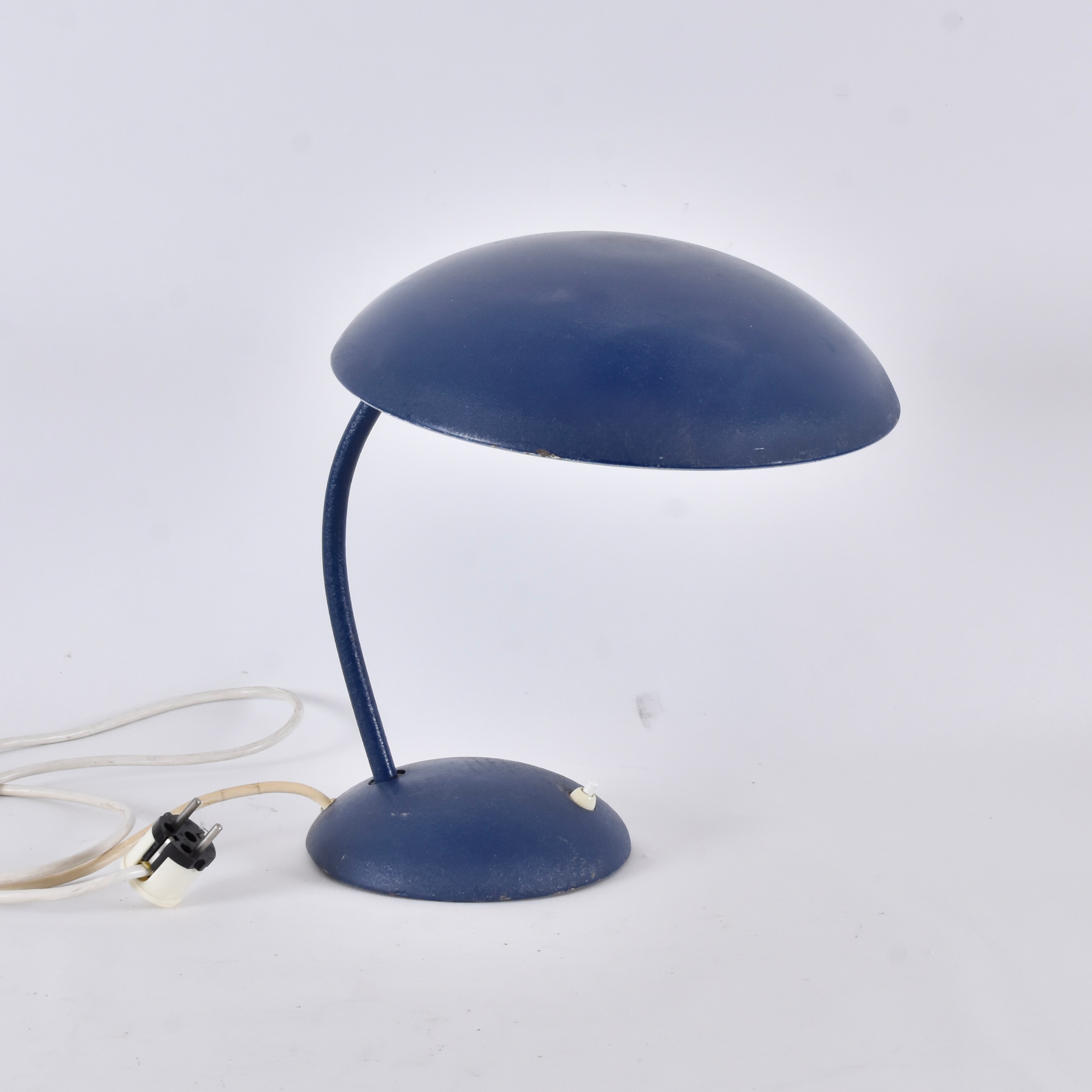 BORDSLAMPA, blålackerad metall, Elektroskandia.