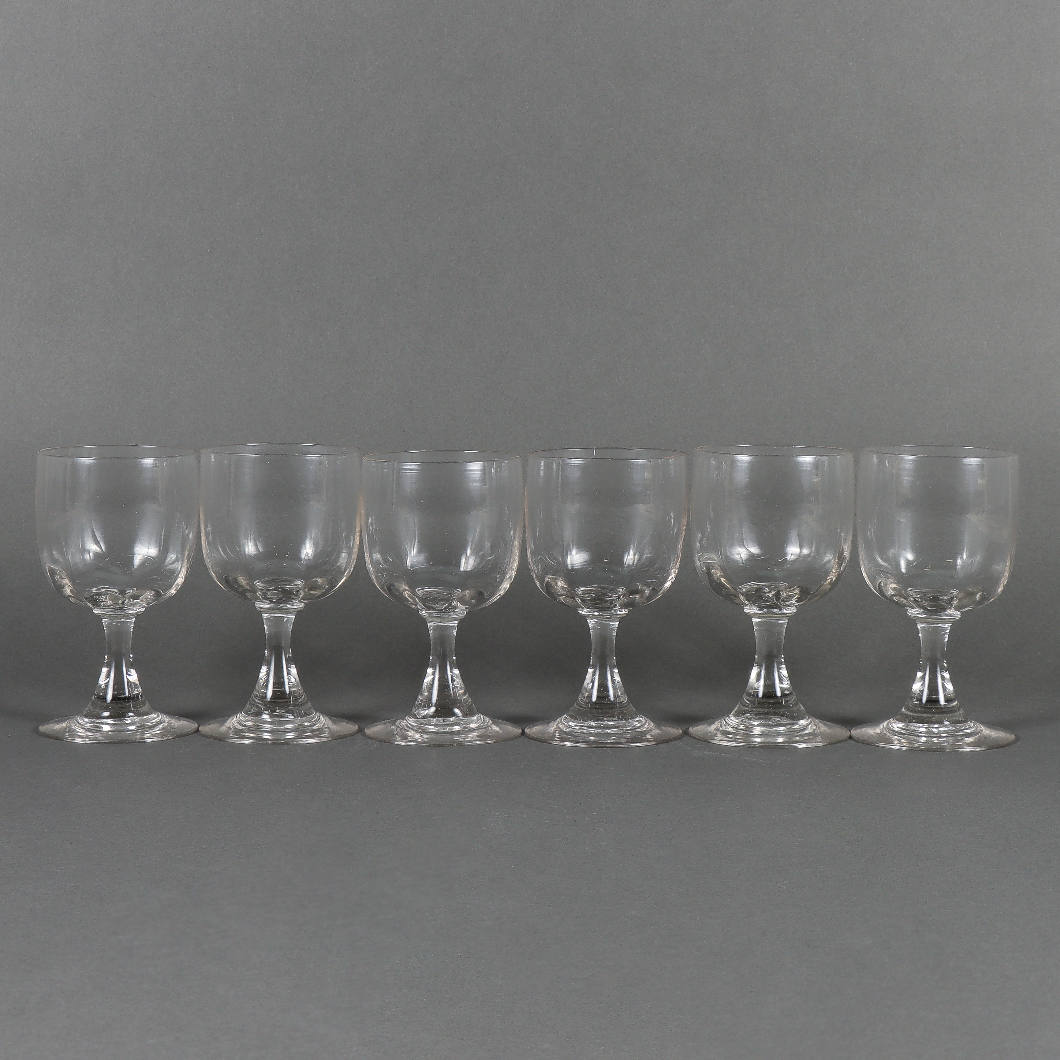 GLAS 6 stycken, handblåsta 18/1900-tal.