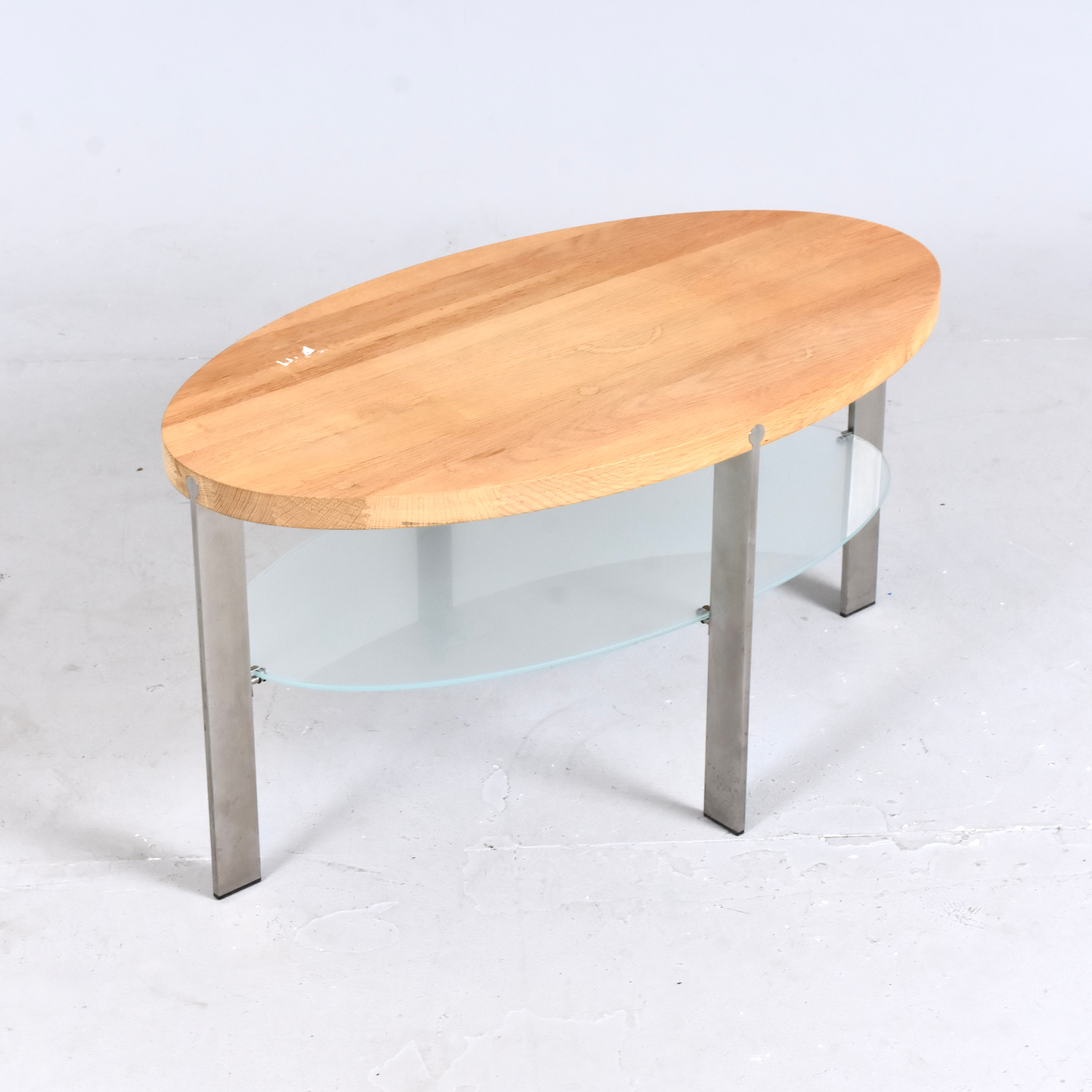 AKSEL KJÆRSGAARD. soffbord på stålben, Gramrode Möbelfabrik Naver Collection "AK962".