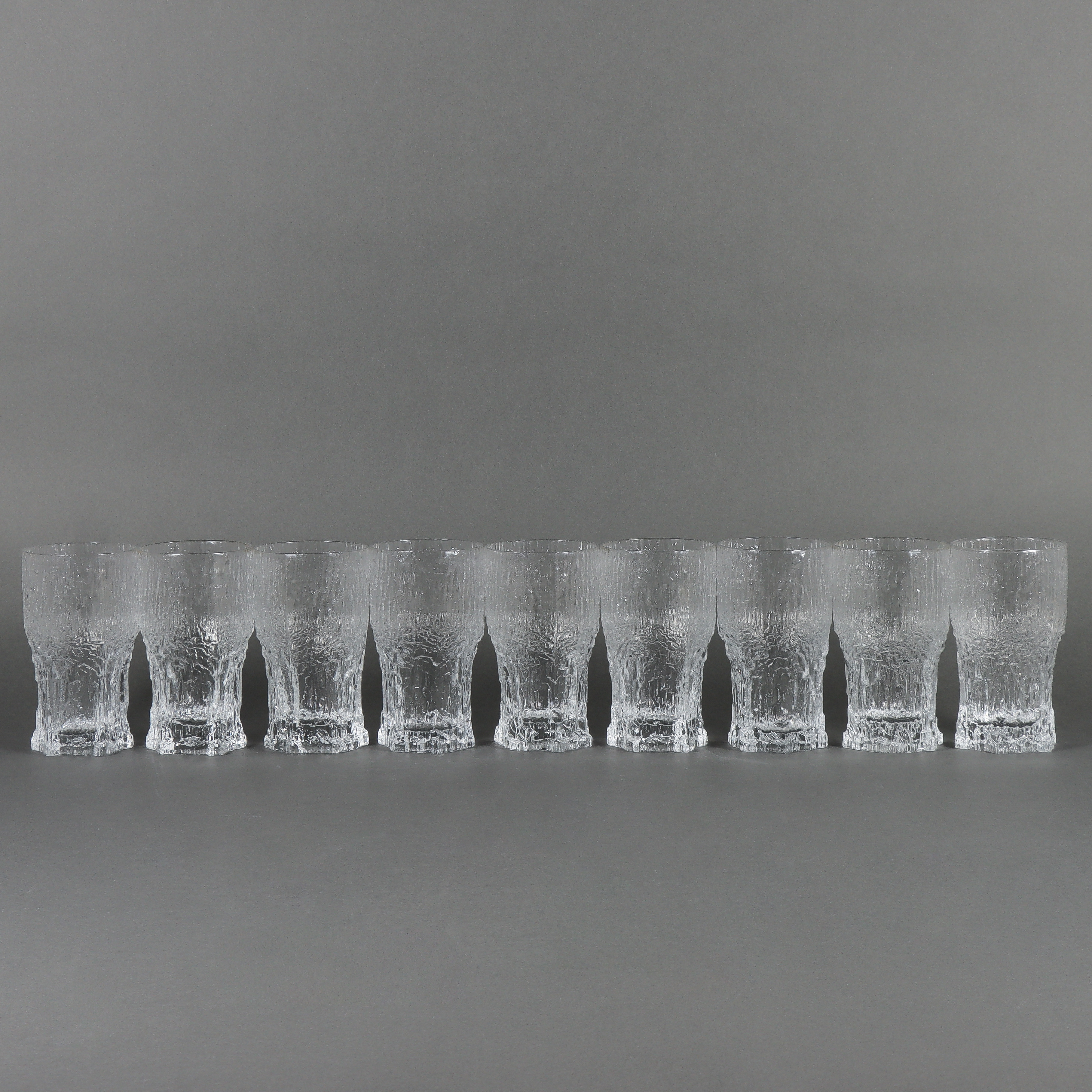TAPIO WIRKKALA. Glas, 9 stycken, Iittala, Aslak.