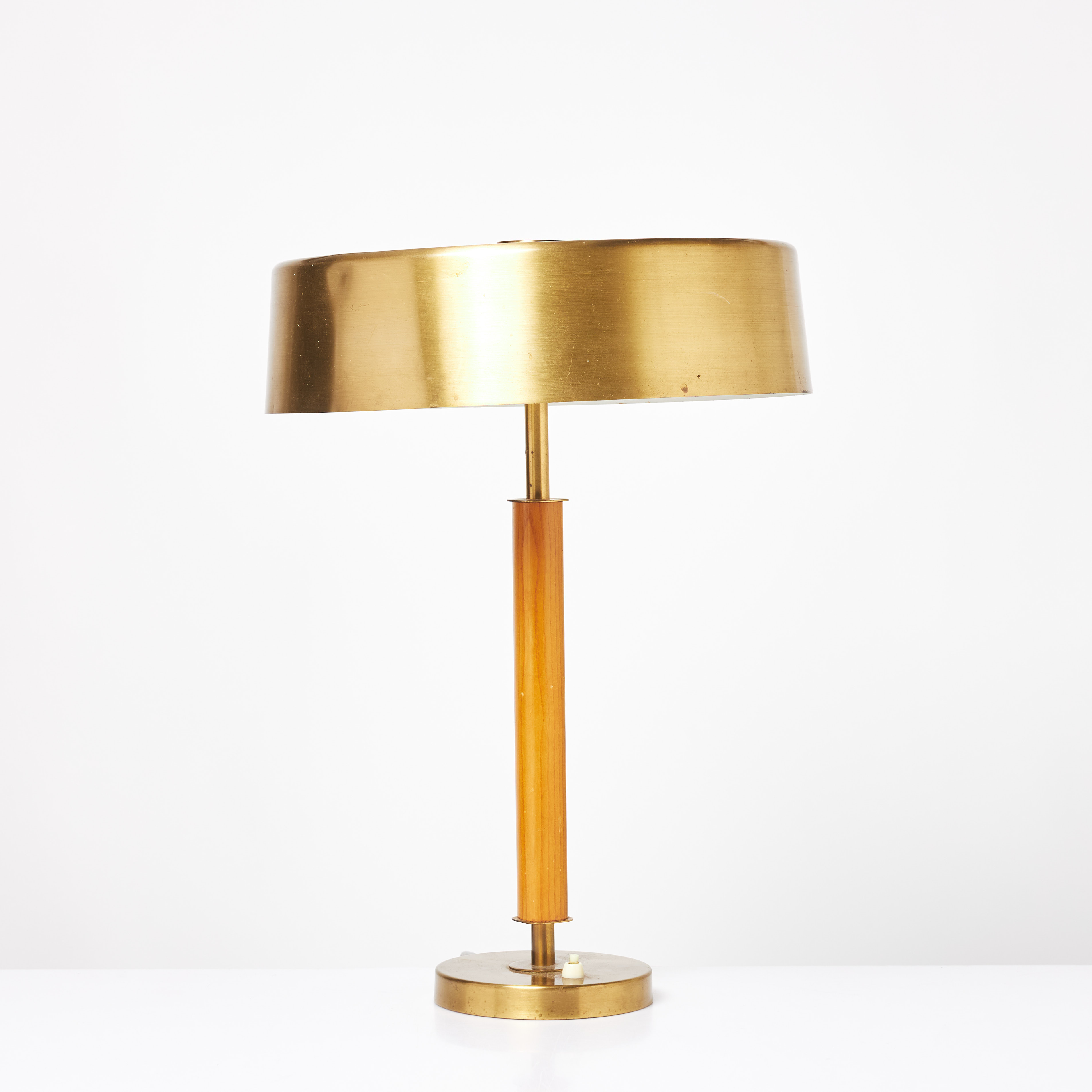 BORDSLAMPA, modell B8449, ek, mässing, Boréns.