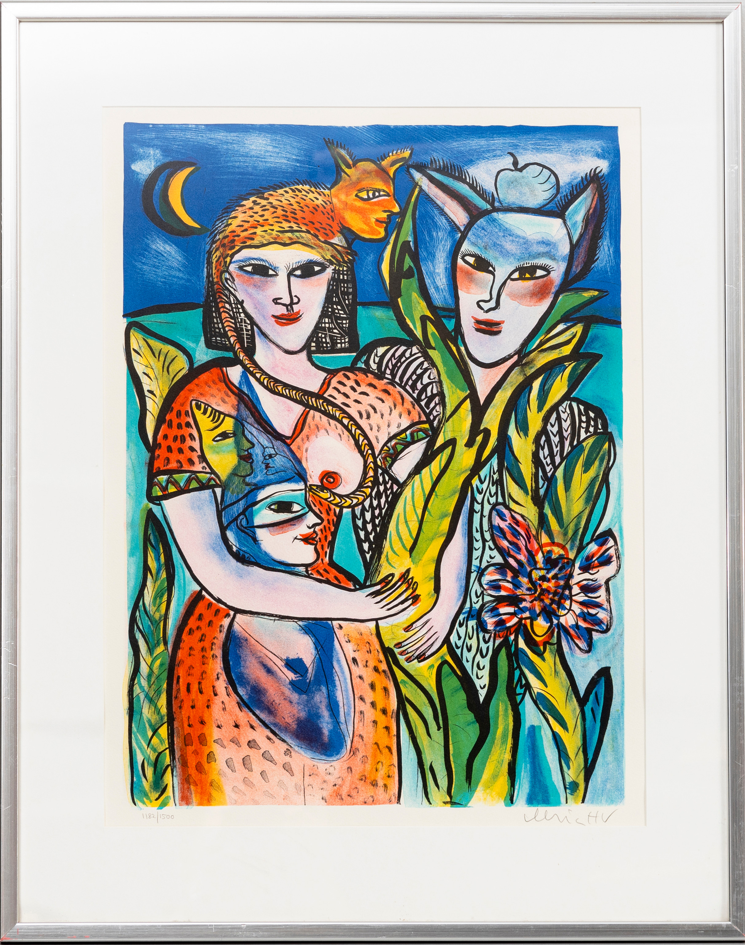 ULRICA HYDMAN-VALLIEN. Komposition med figurer, signerad samt numrerad 1182/1500.