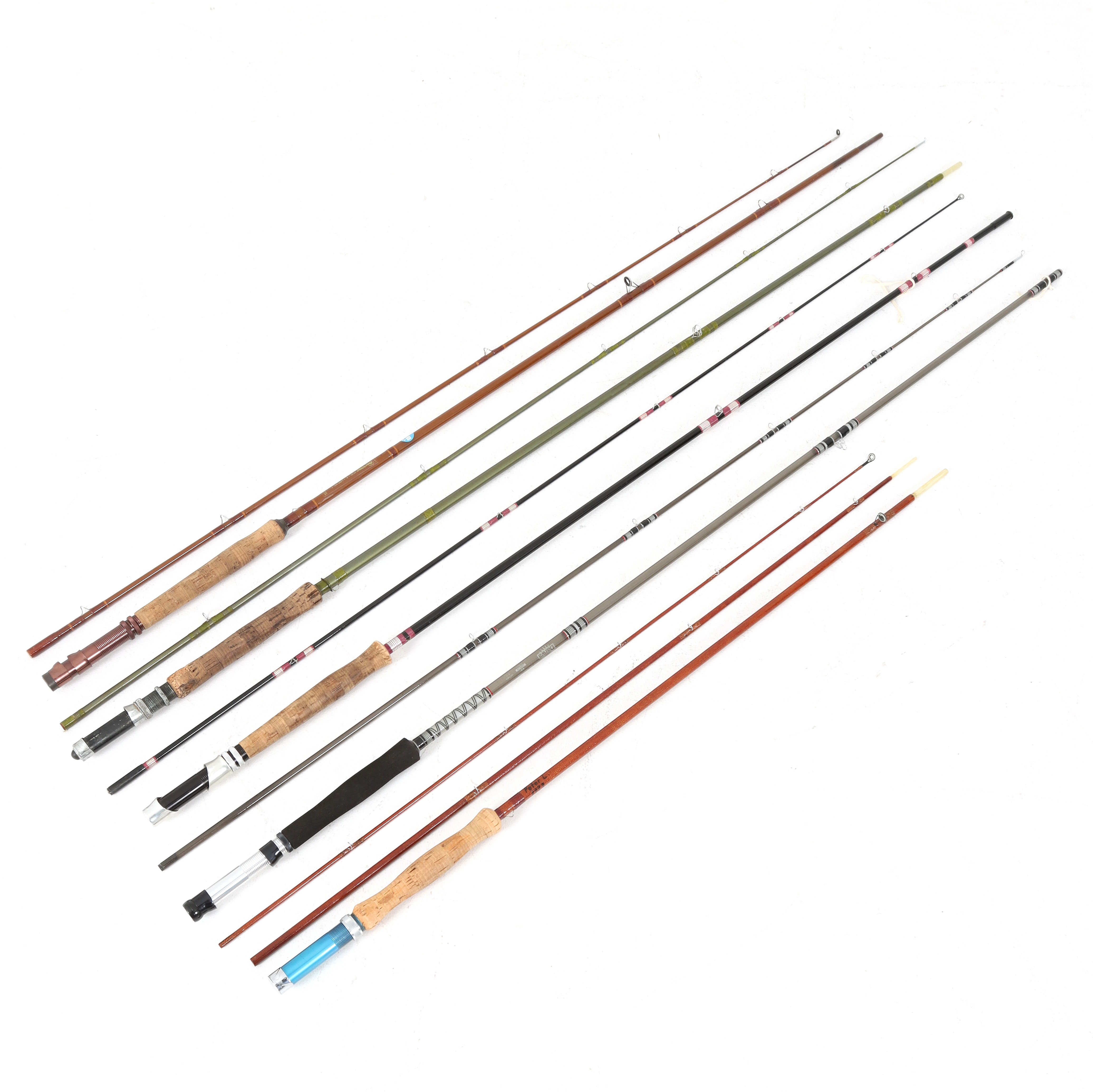 FLUGSPÖN, 4 st, 2-delade, glasfiber, 1900-talets andra hälft.