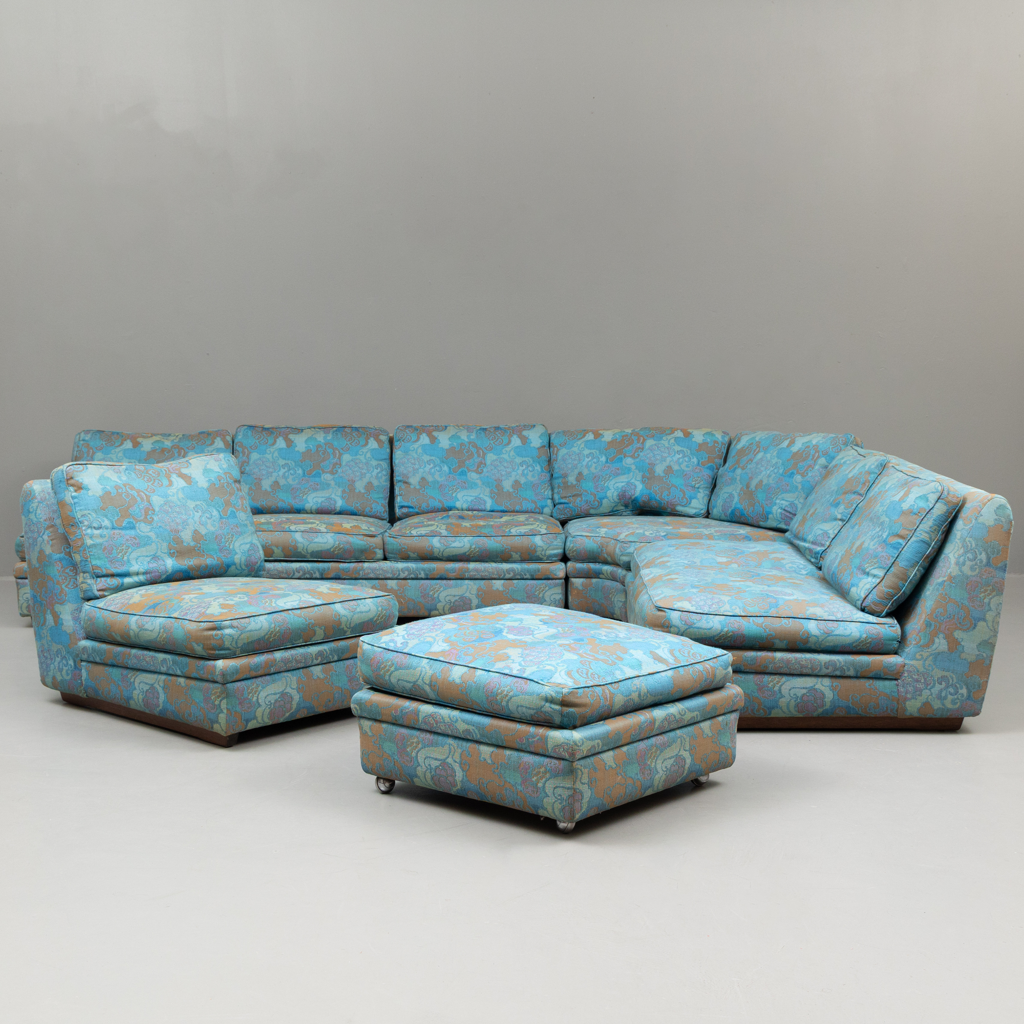 ÅKE NILSSON. modul-/hörnsoffa, 5 delar, "Playboy", DUX, Sverige, 1960/70-tal.