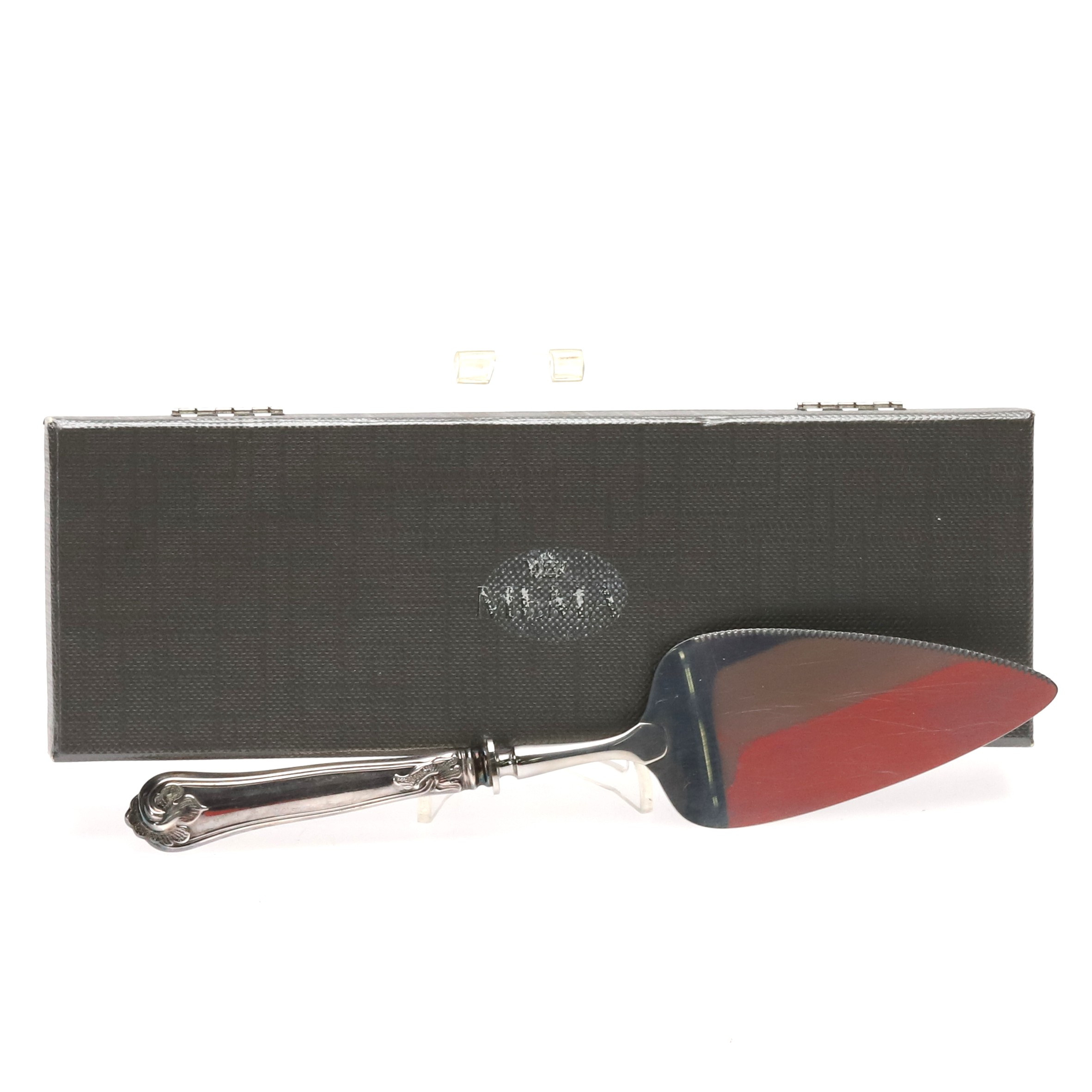 TÅRTSPADE. Silver 830 & stål, Sachsisk modell, Mema, -1992.