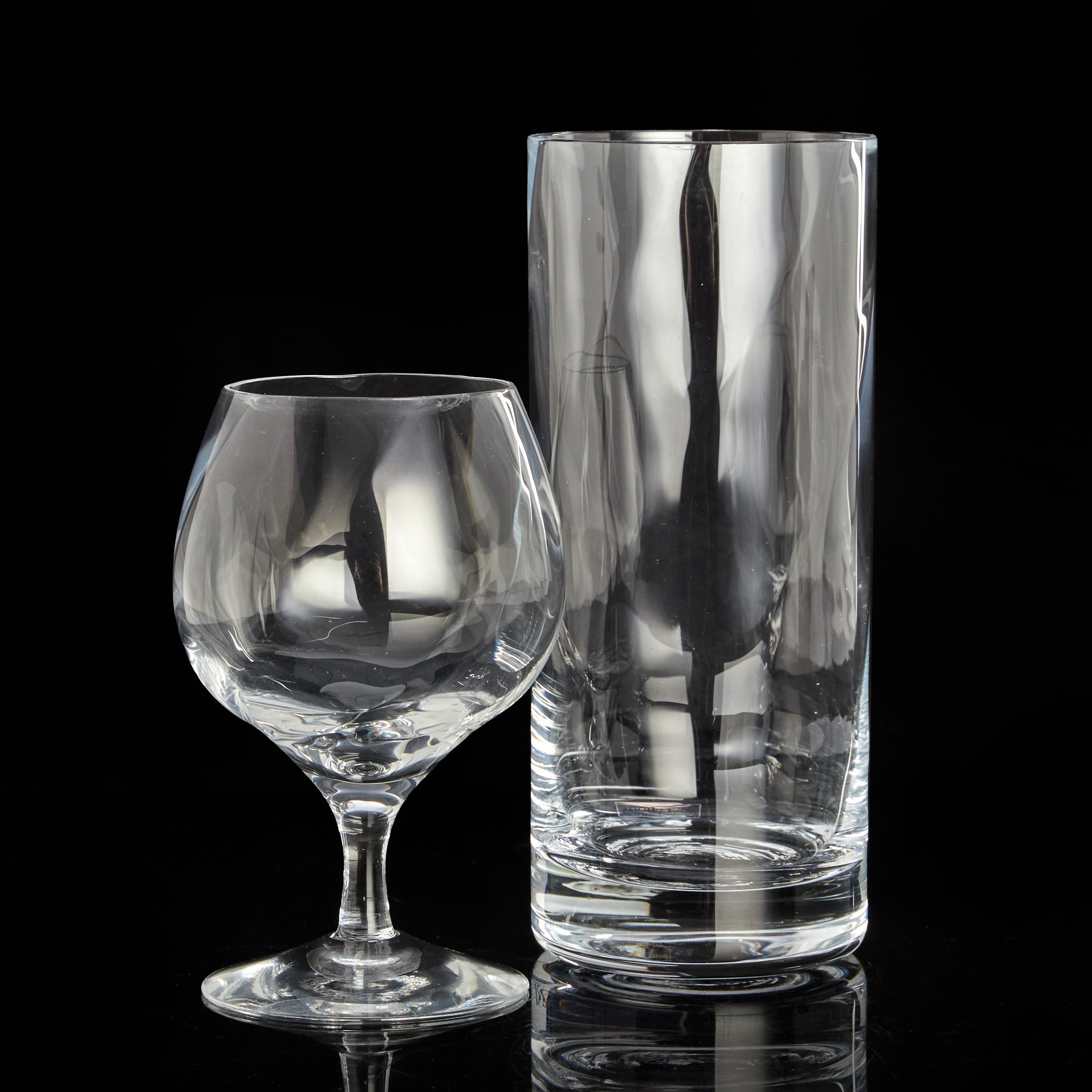 BERTIL VALLIEN. Cognac & highballglas, 9 + 5, "Chateau", Kosta Boda.