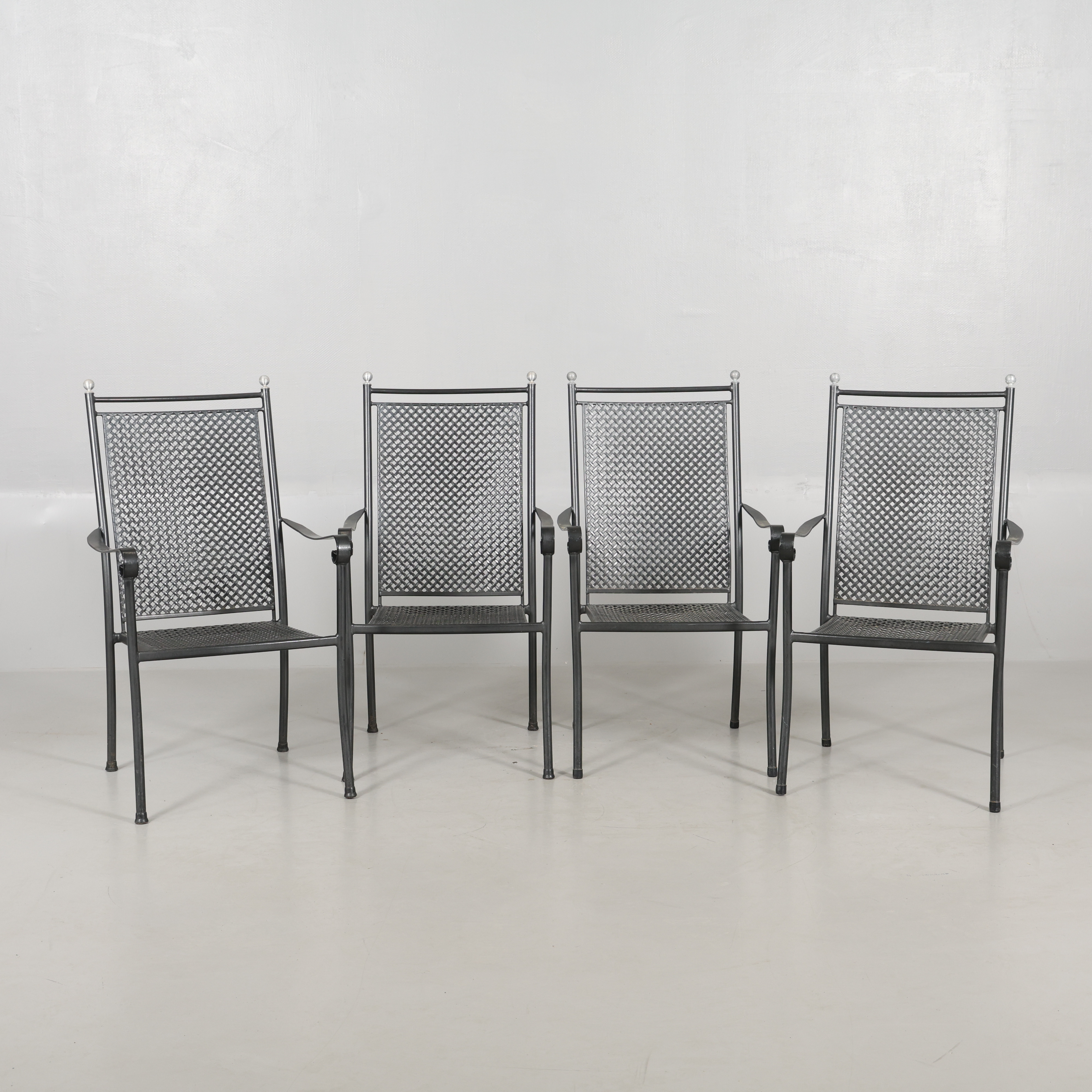 TRÄDGÅRDSSTOLAR, 4 stycken, aluminium.