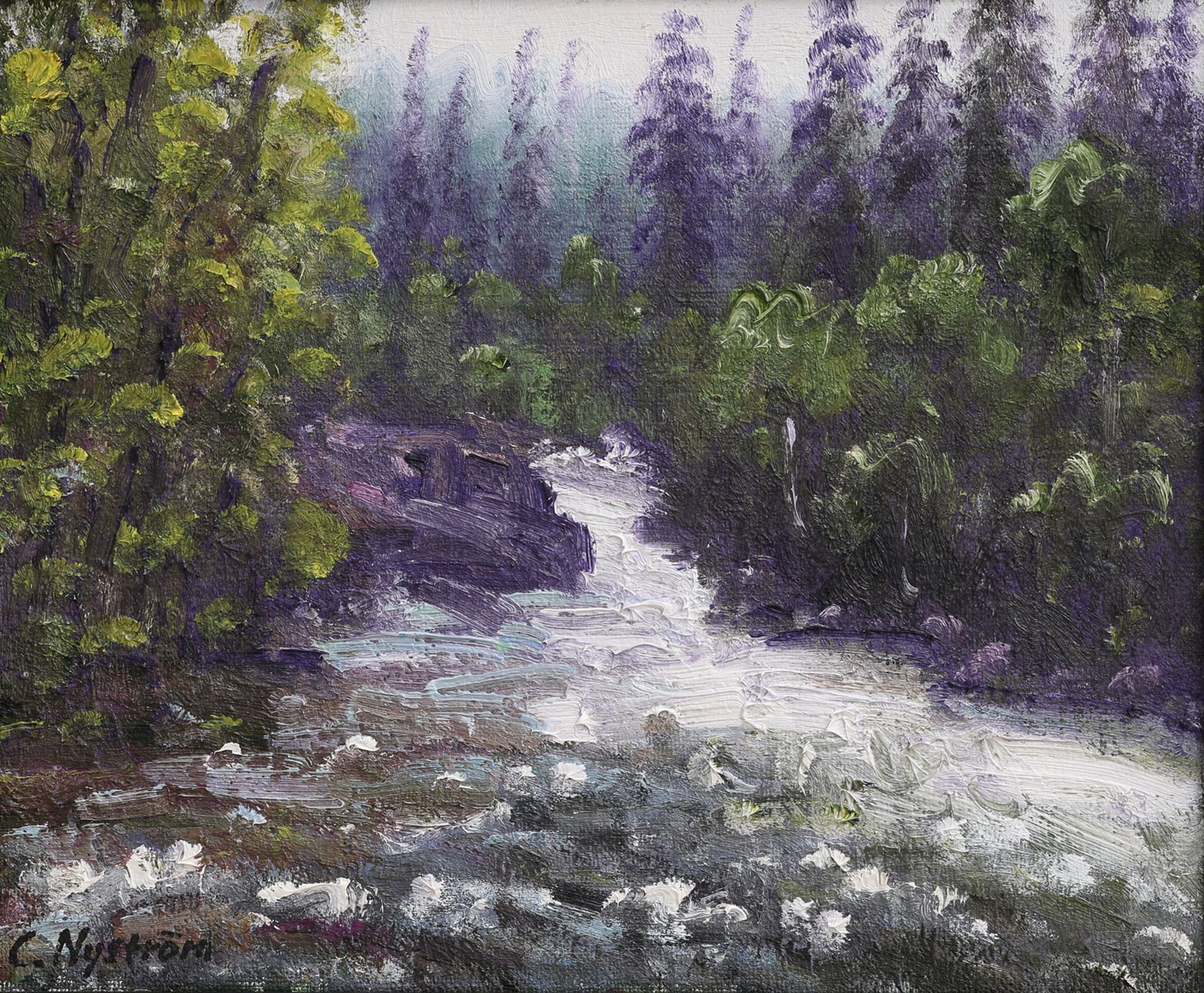 CONNY NYSTRÖM (1943-). OLJA PÅ DUK, "DAJMÅN", SIGNERAD & DATERAD -94.