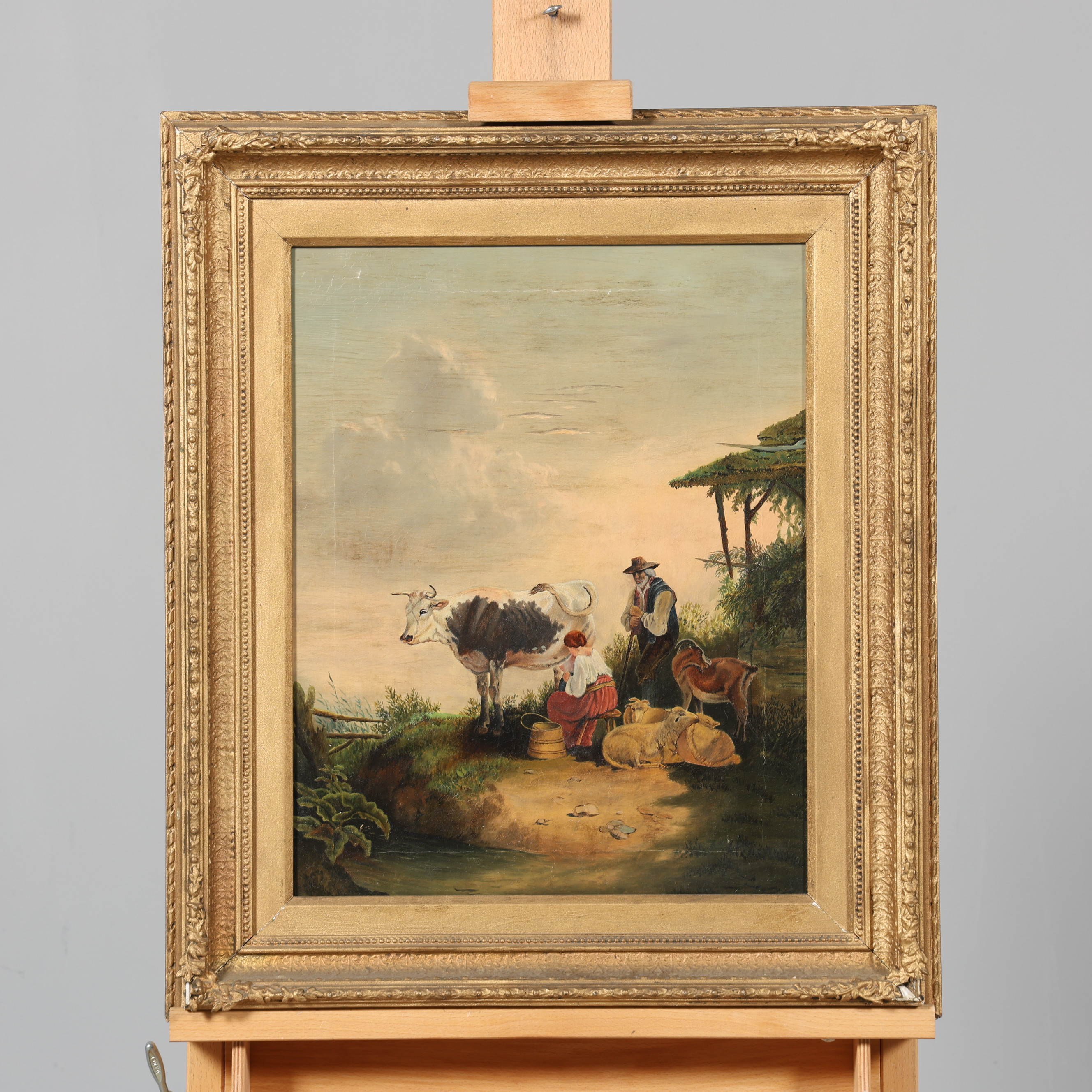 OKÄND KONSTNÄR. OLJA PÅ DUK, osignerad, 1800-tal.