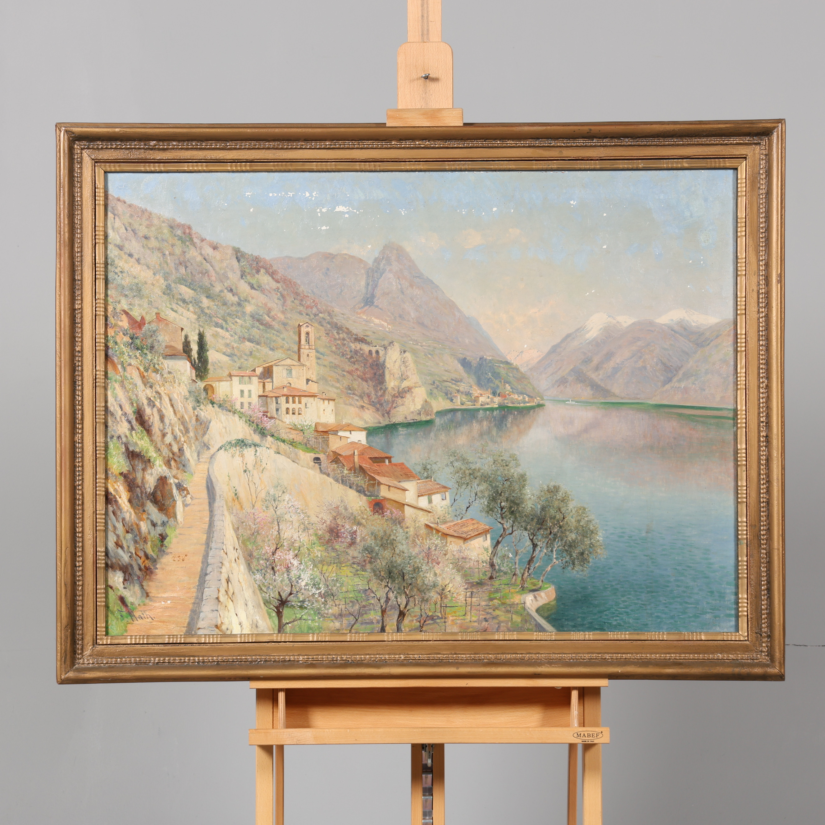 OIDENTIFIERAD KONSTNÄR. OLJA PÅ DUK, landskap, signerad F. Nath.