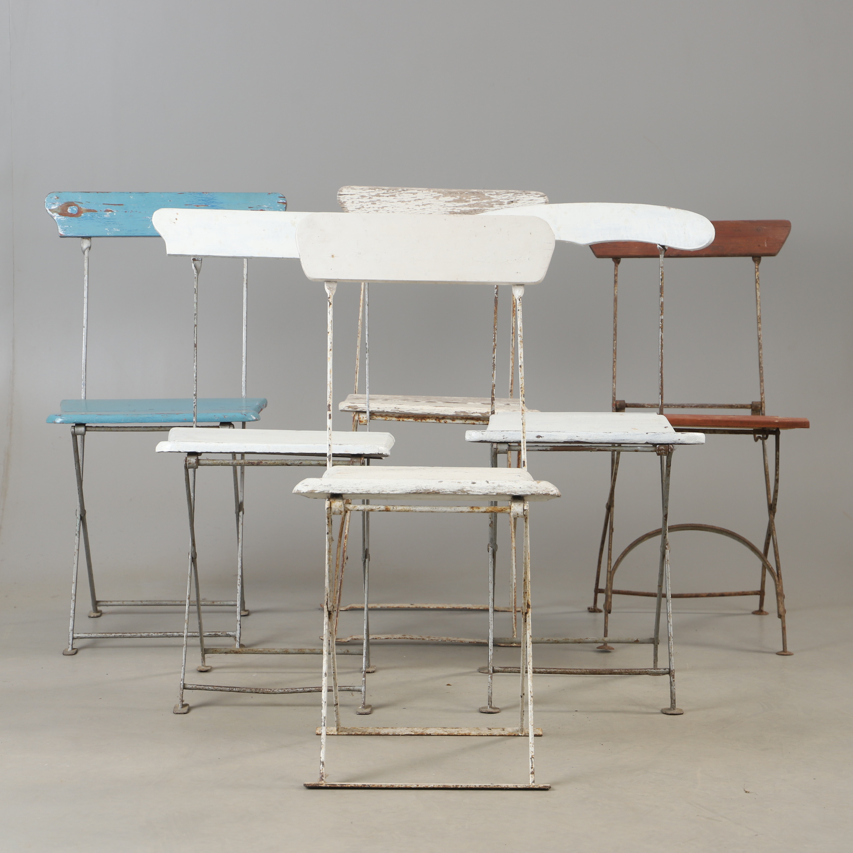 TRÄDGÅRDSSTOLAR, 6 stycken, bryggerimodell, 1900-tal.