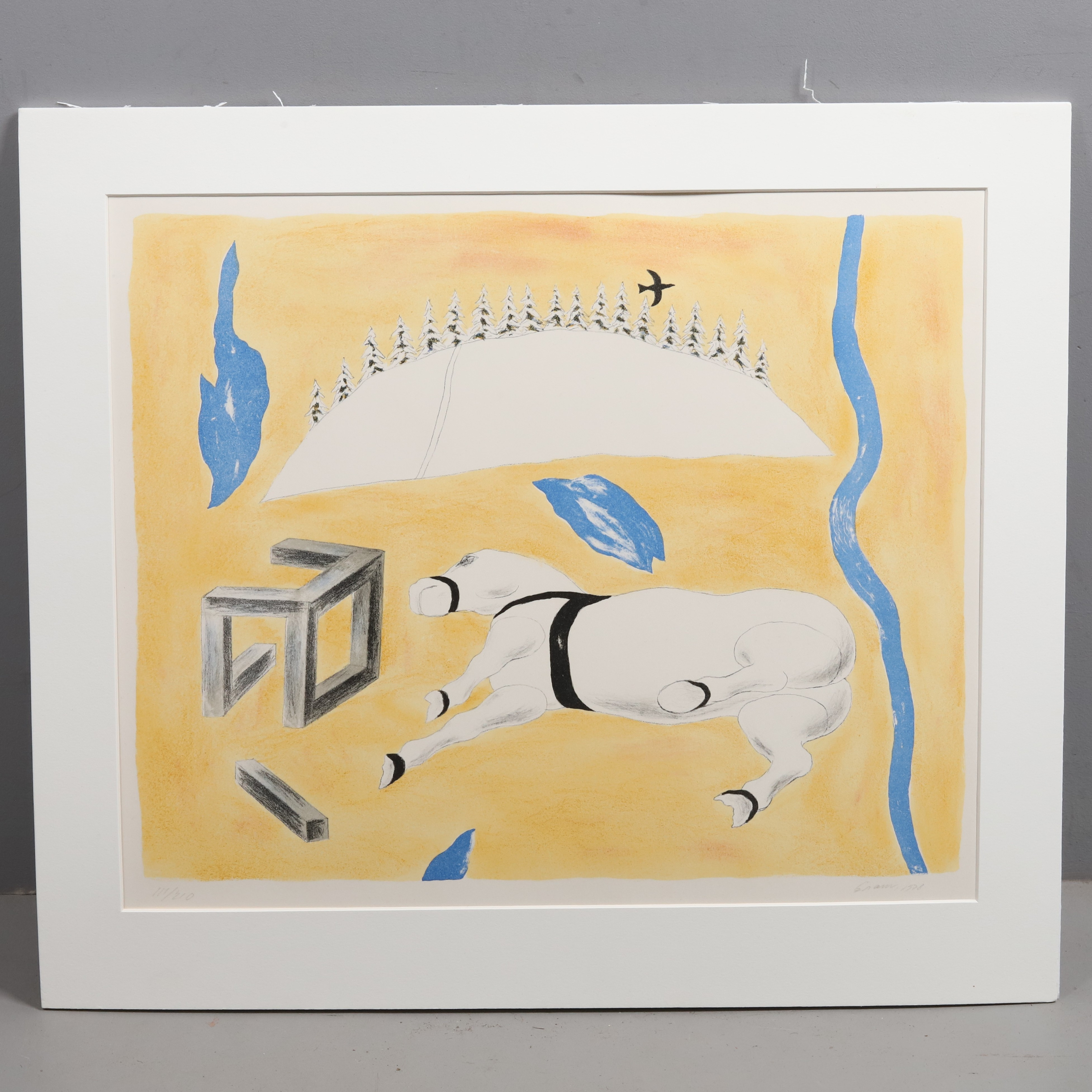 LENNART GRAM. Färglitografi, Nr. 111/210, signerad & daterad 1978.