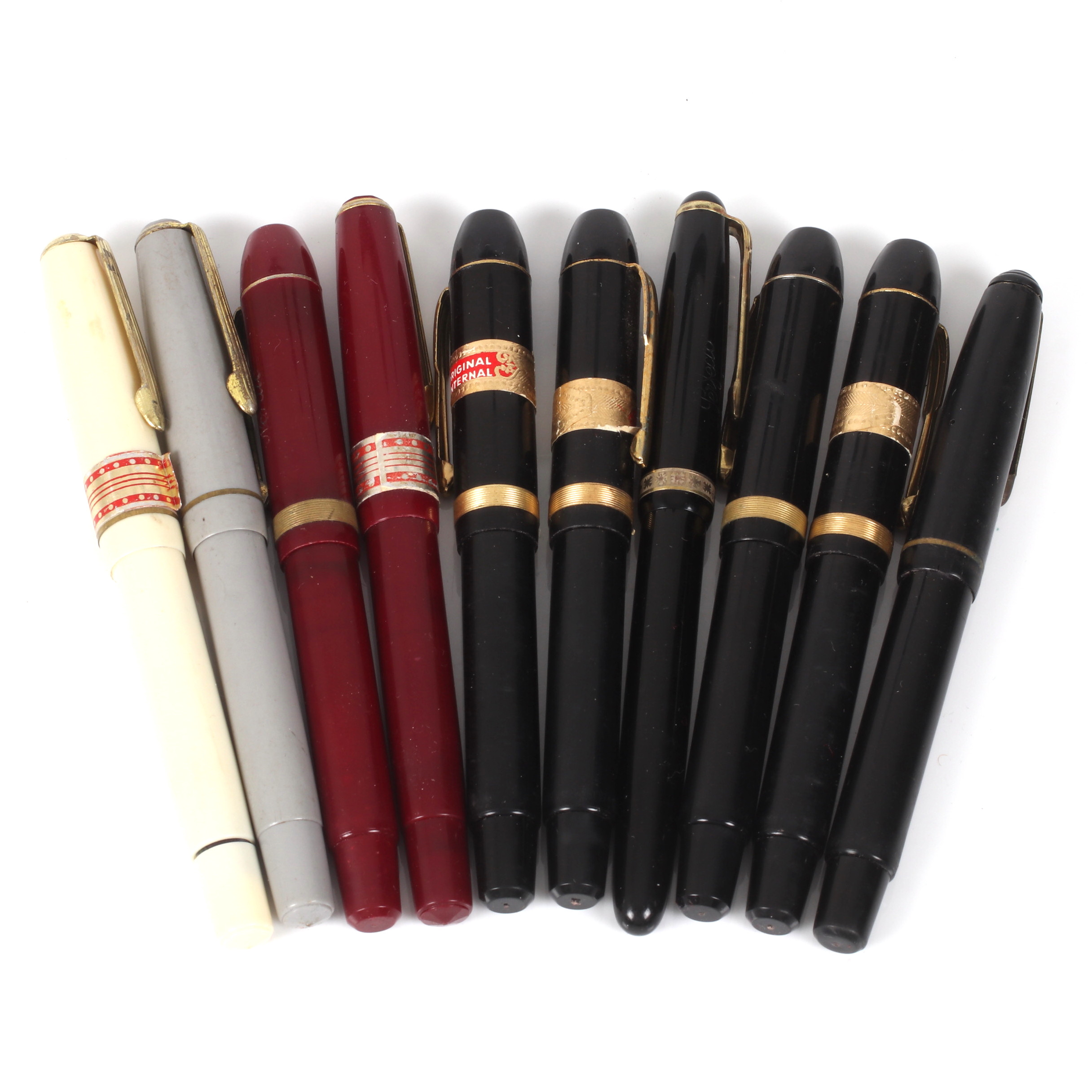 RESERVOARPENNOR, 10 st, bl.a. Stella & Perfecto, 1900-talets mitt.