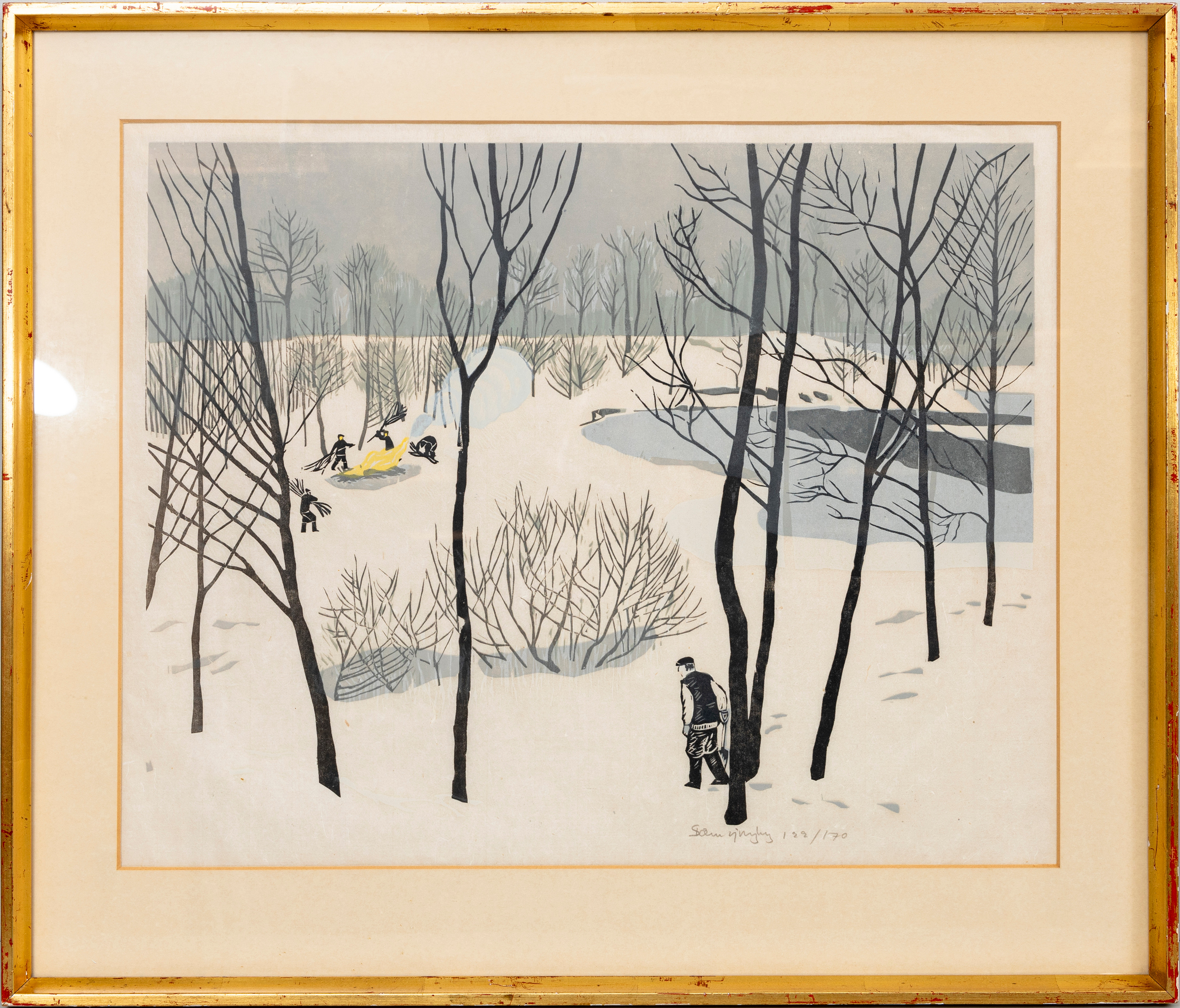 SVEN LJUNGBERG. Vinterlanskap, blandteknik, signerad och numrerad, 122/170.