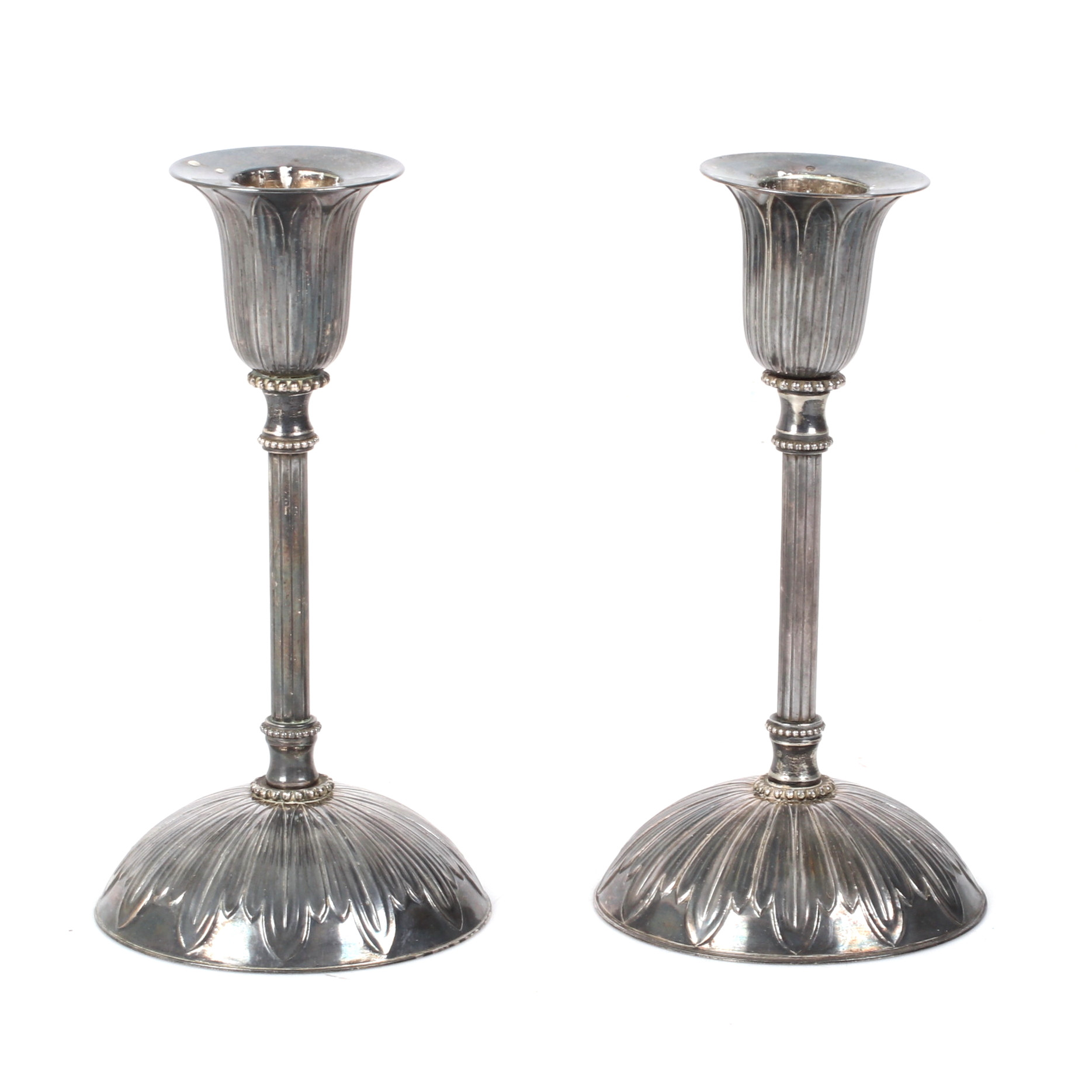 LJUSSTAKAR, ett par, silver, Finland, 1971.