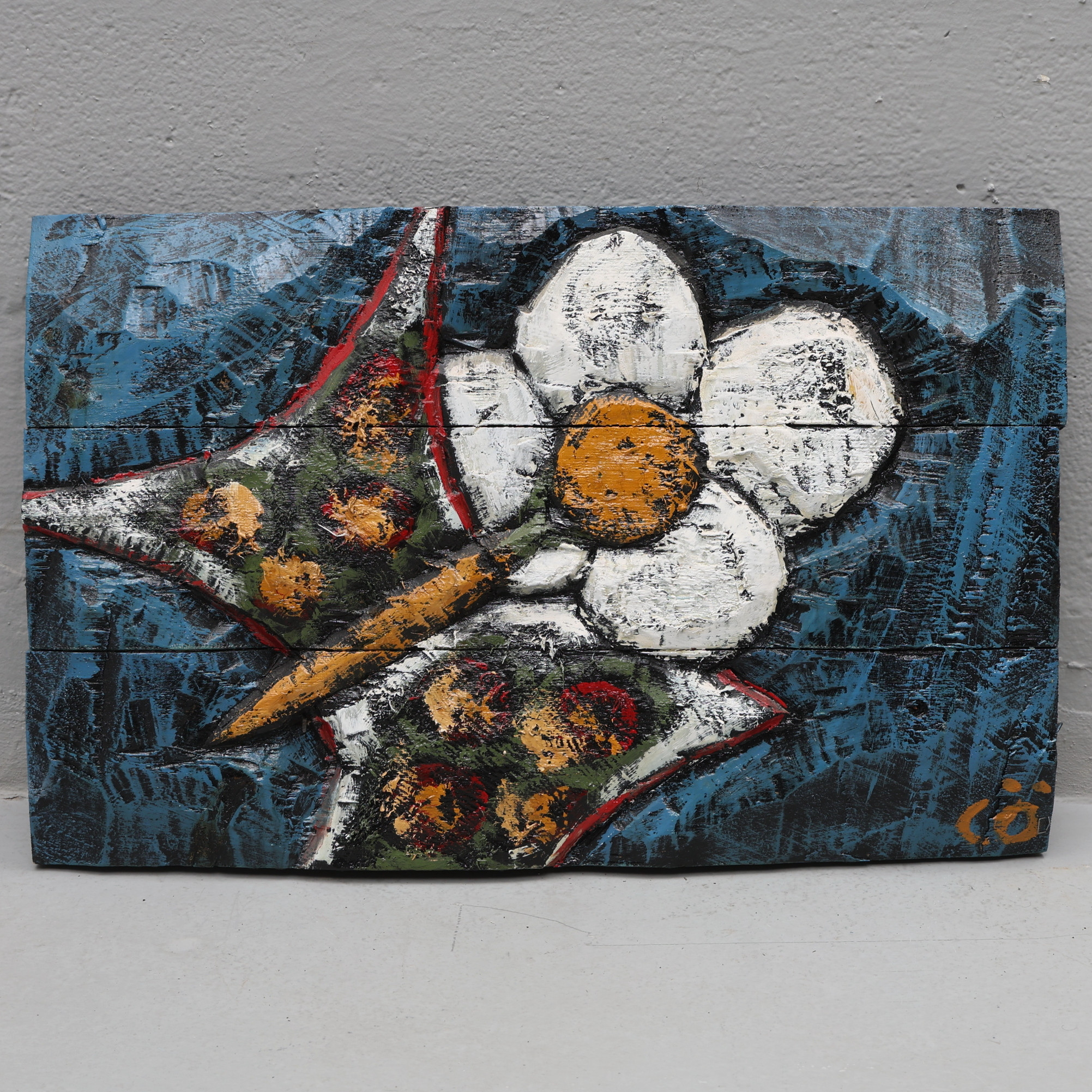 CALLE ÖRNEMARK. Skulptur, signerad, daterad -87.